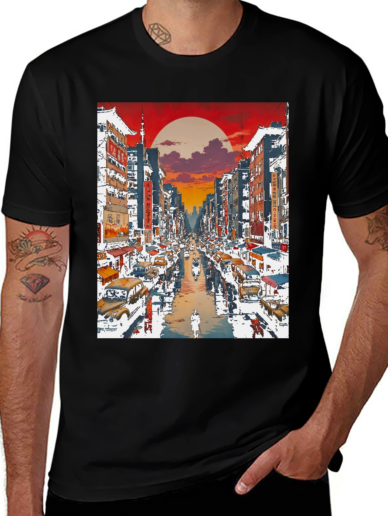 Variant 6 of City Street T-Shirt, Unique Graphic Tee