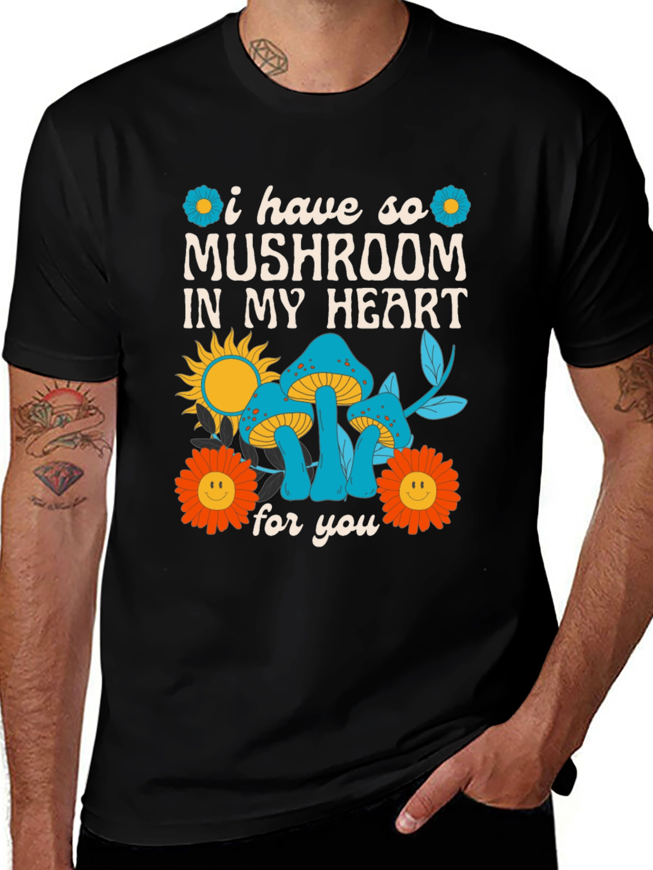 Variant 7 of Mushroom Heart Graphic Tee