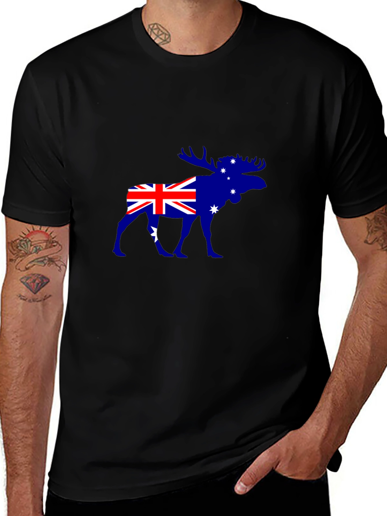 Australian Flag Moose Graphic Tee