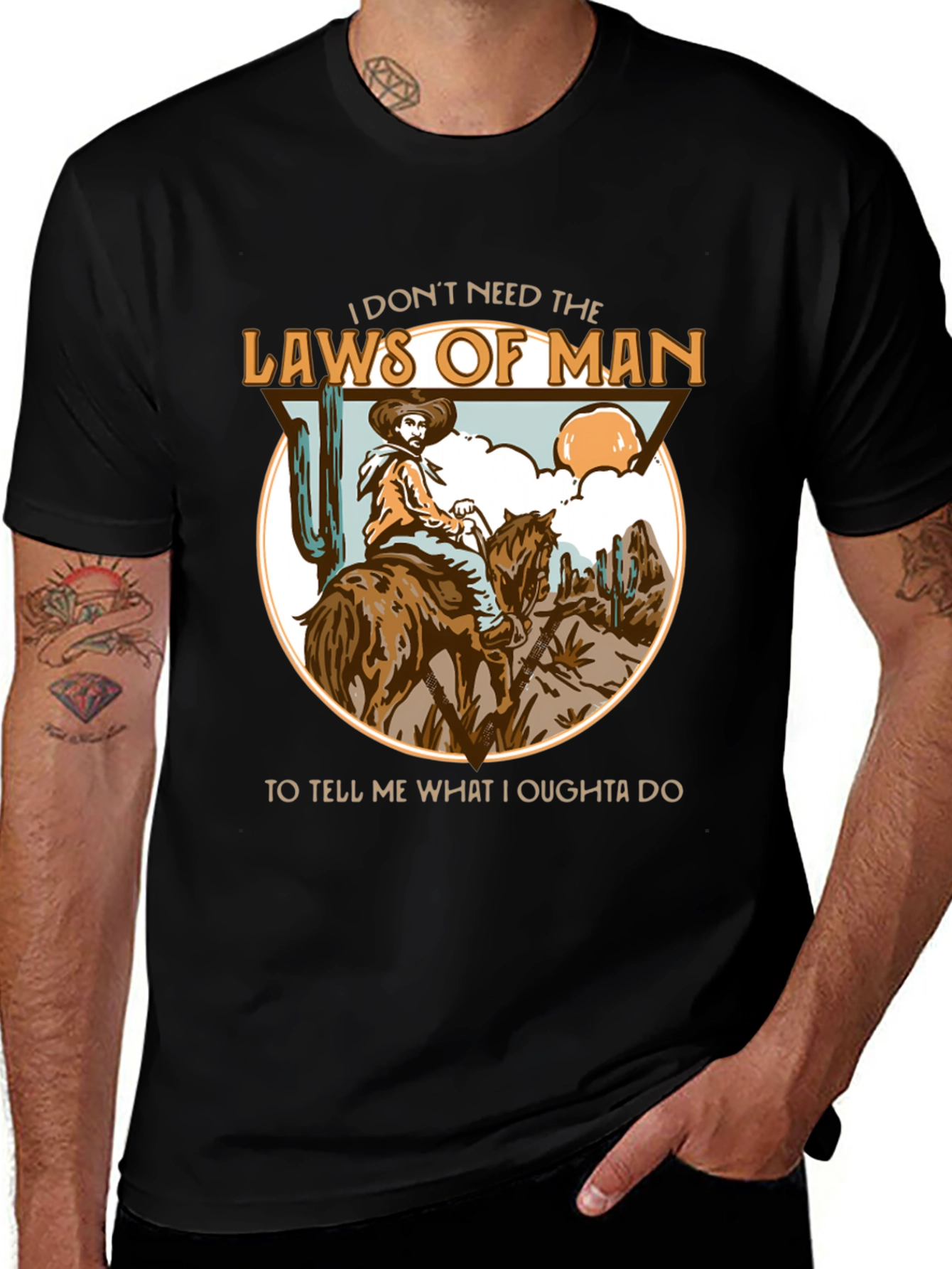 Cowboy "Laws Of Man" Graphic Tee