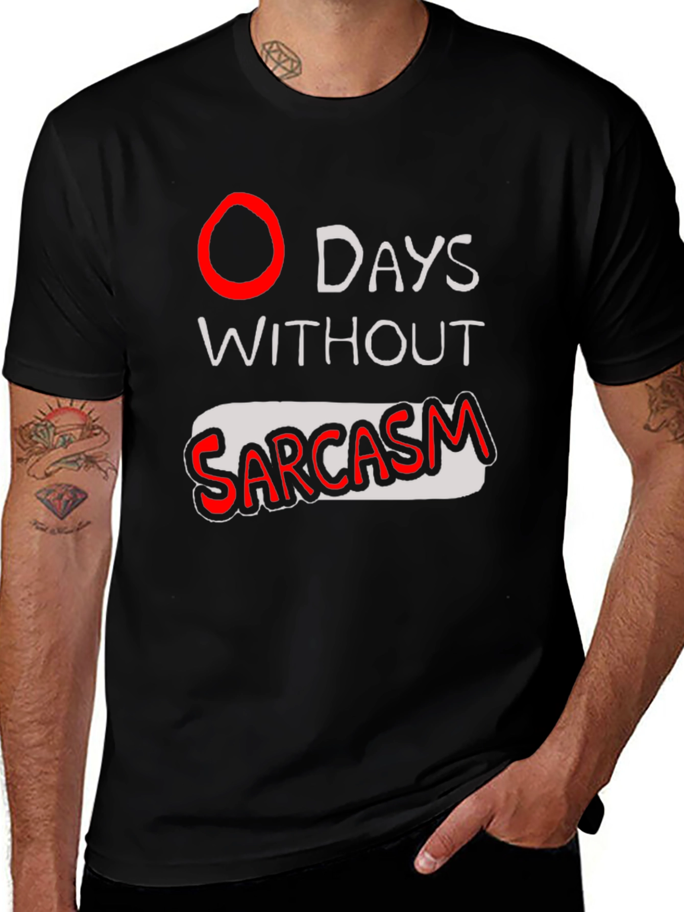 Variant 12 of Sarcasm T-Shirt - Black Graphic Tee