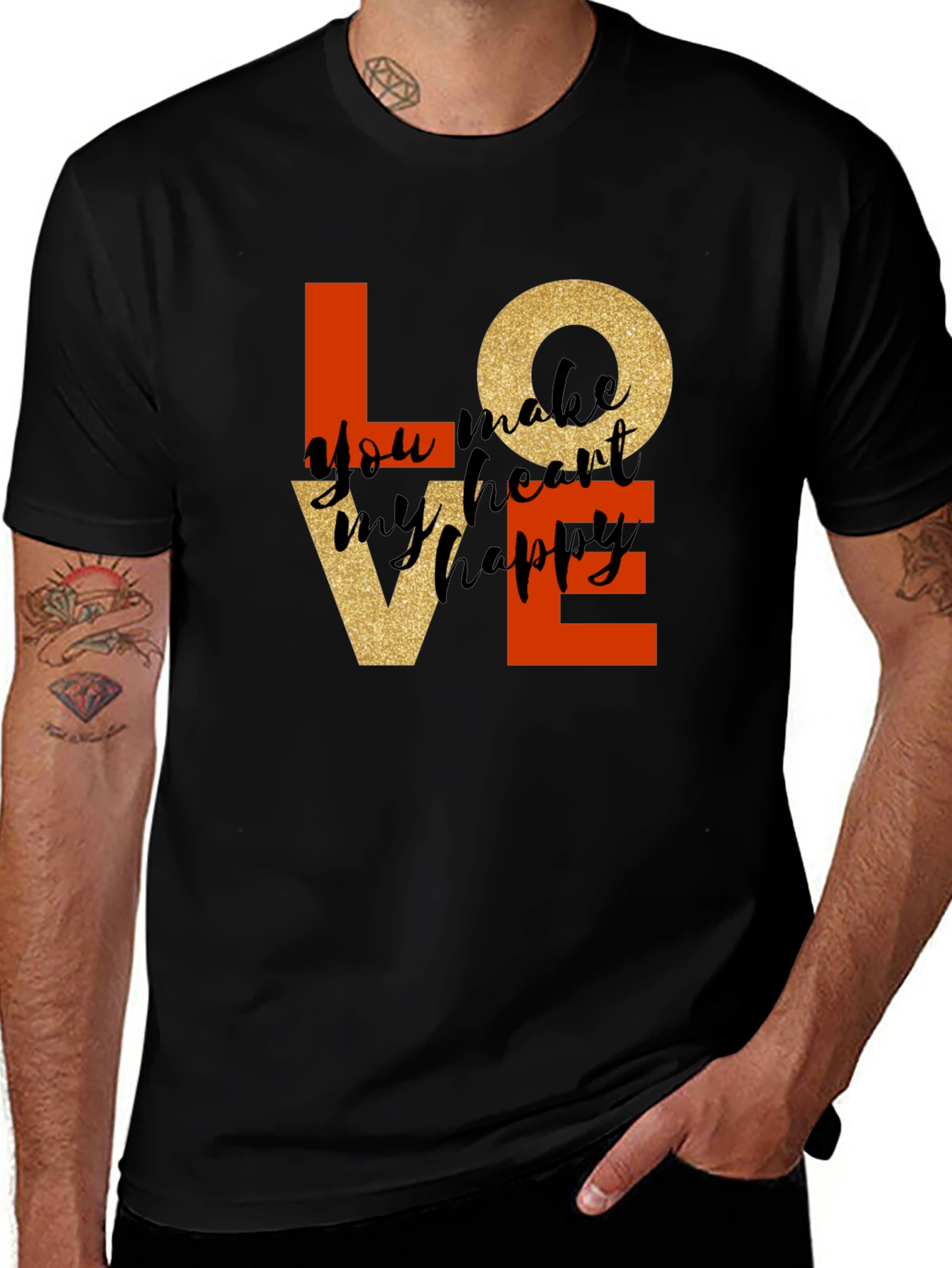 Variant 10 of Love T-Shirt: You Make My Heart Happy