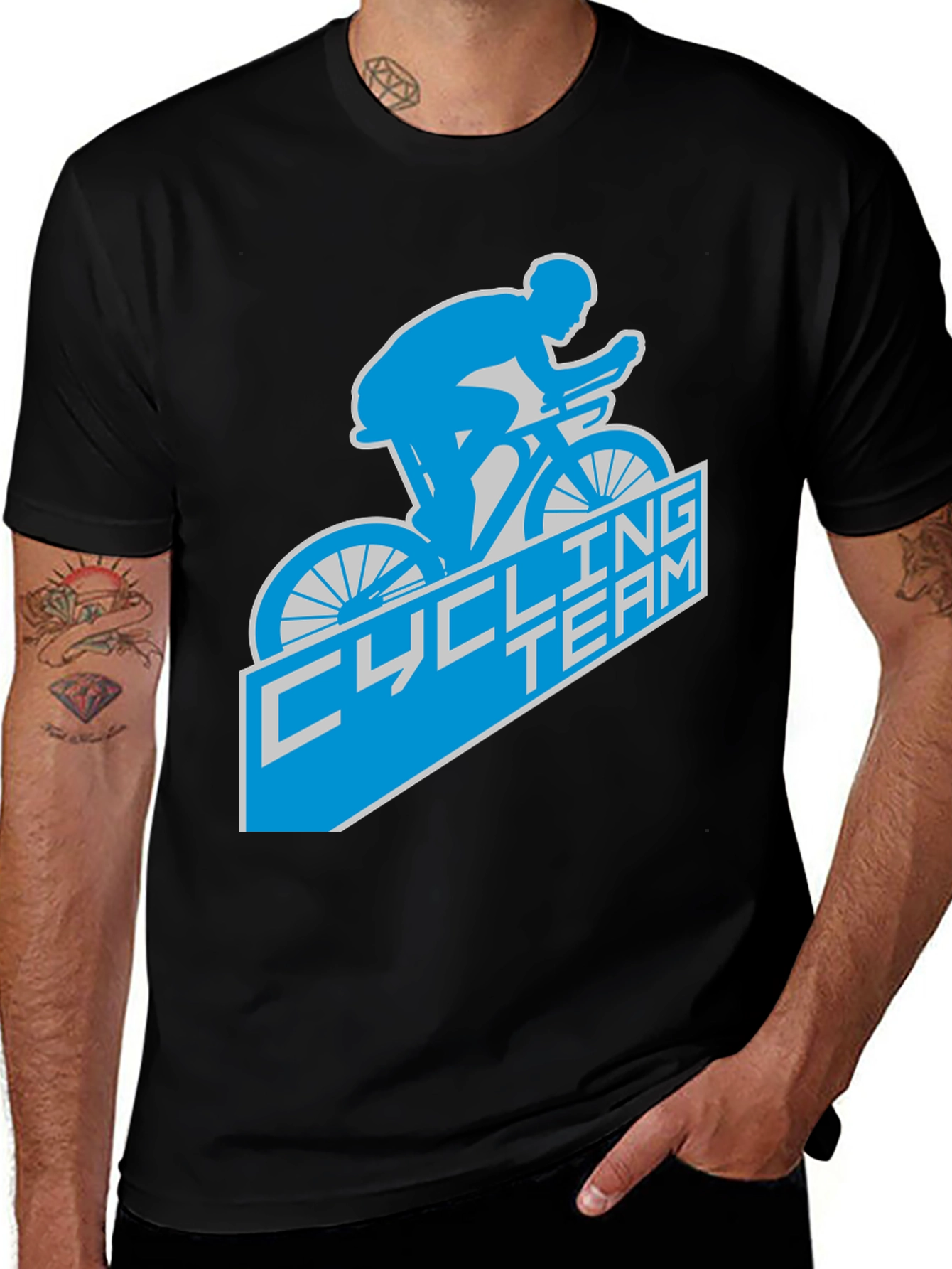 Variant 28 of Cycling Team Graphic Tee - Sporty Casual T-Shirt