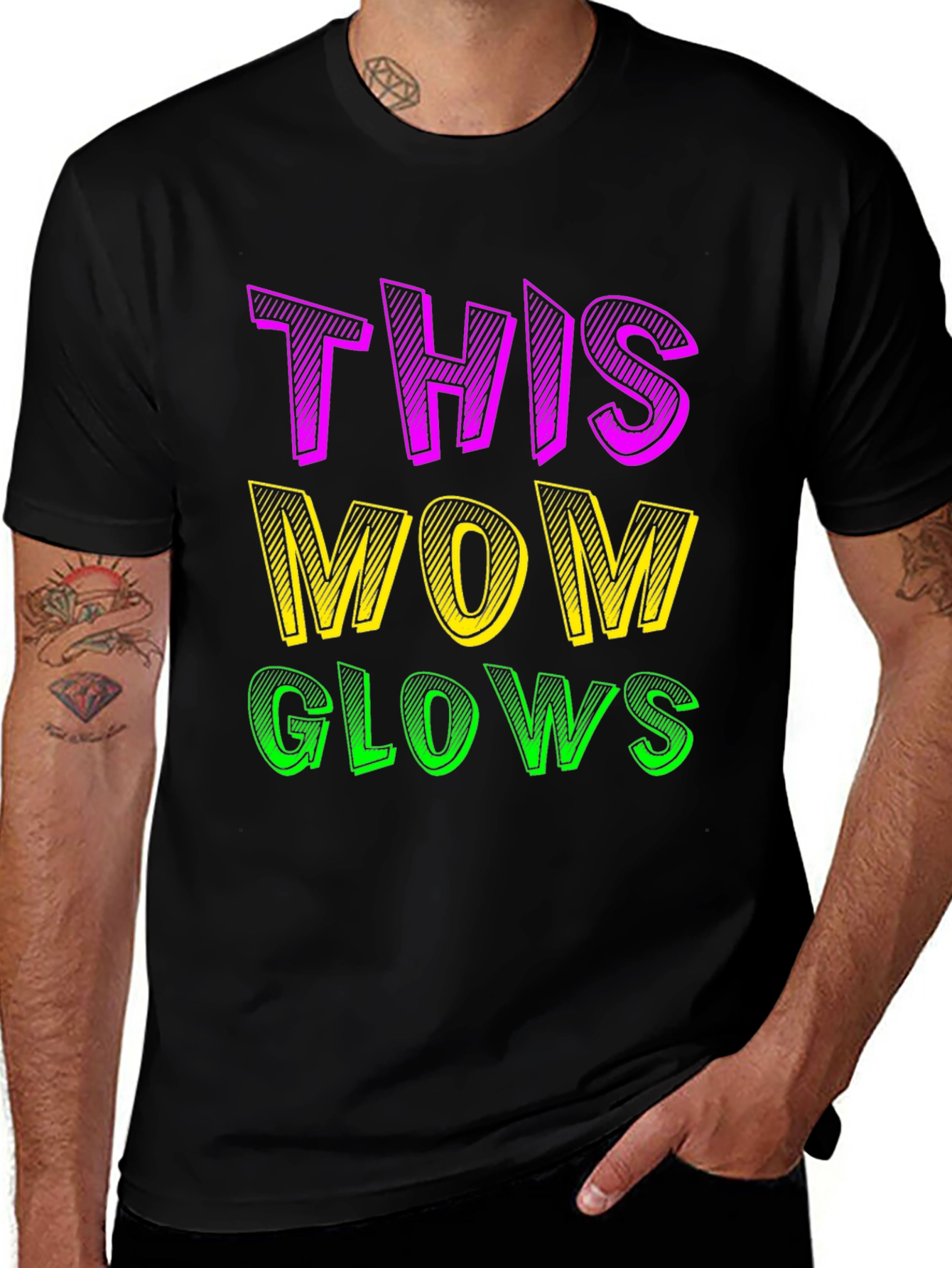 Variant 29 of This Mom Glows T-Shirt