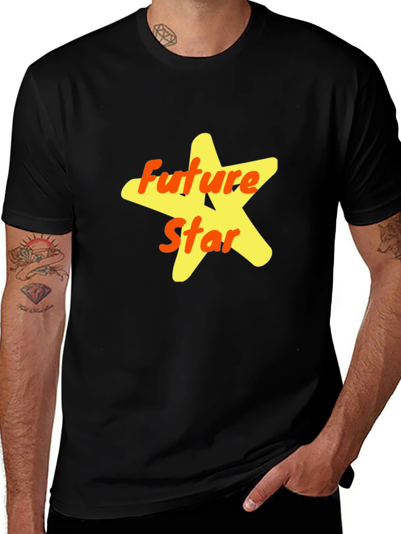 Variant 12 of Future Star Graphic Black T-Shirt