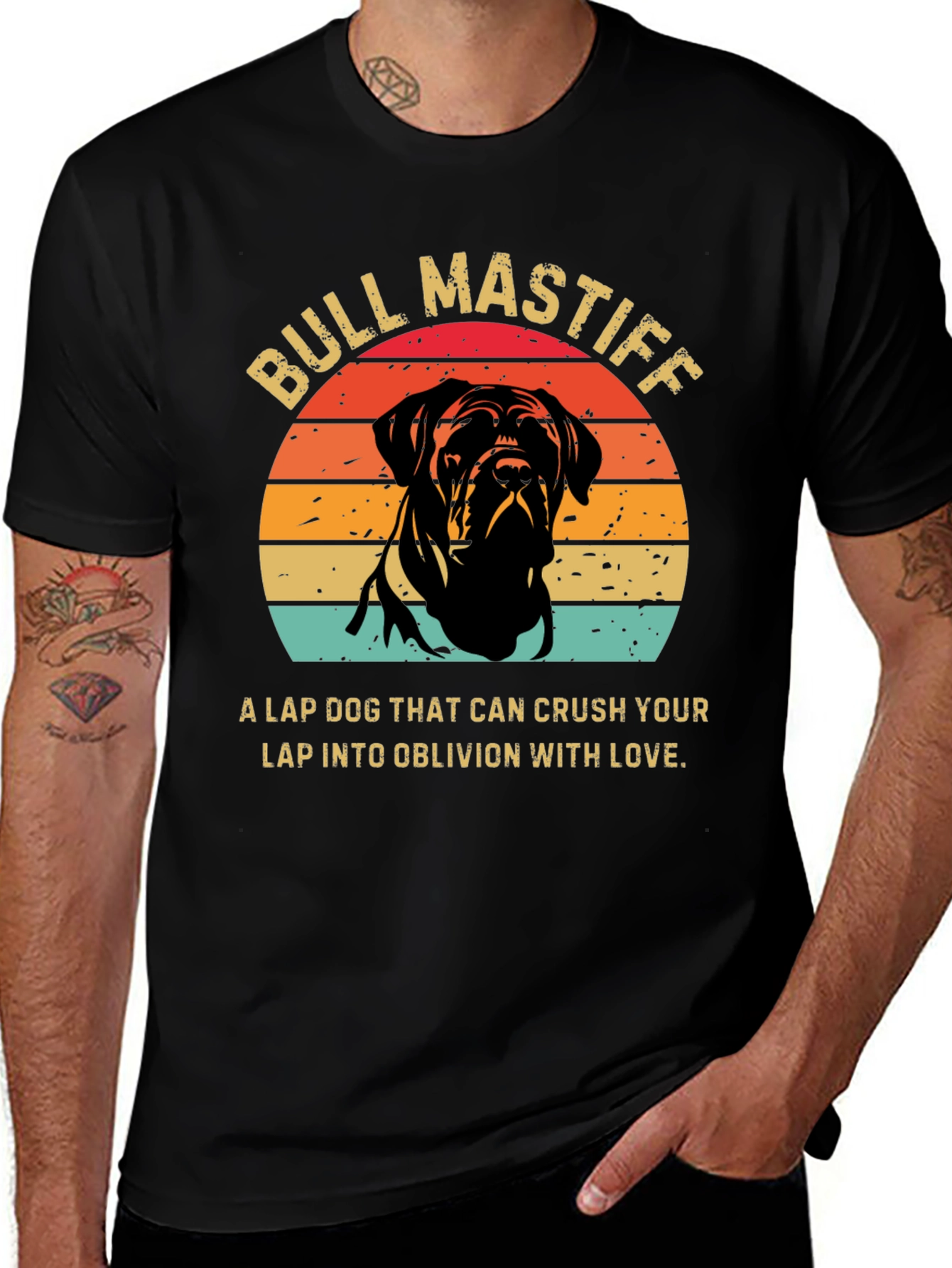 Variant 20 of Bull Mastiff Sunset Graphic Tee - Dog Lover T-Shirt