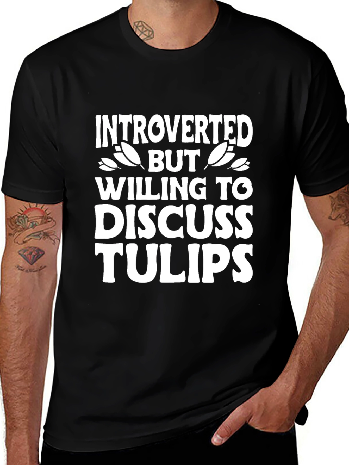 Variant 28 of Introverted Tulip Lover Tee