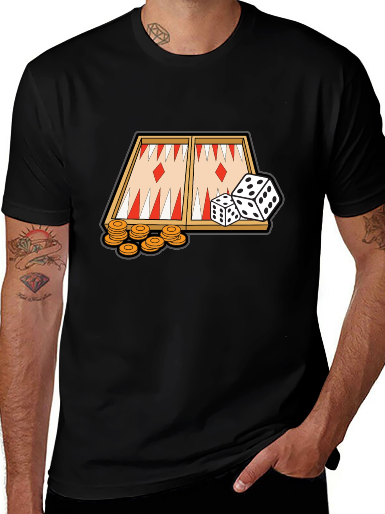 Variant 2 of Backgammon Game Graphic T-Shirt