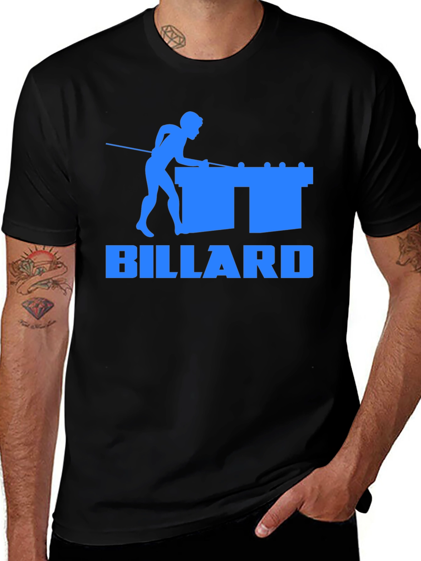 Variant 21 of Billiard T-Shirt, Pool Player Design