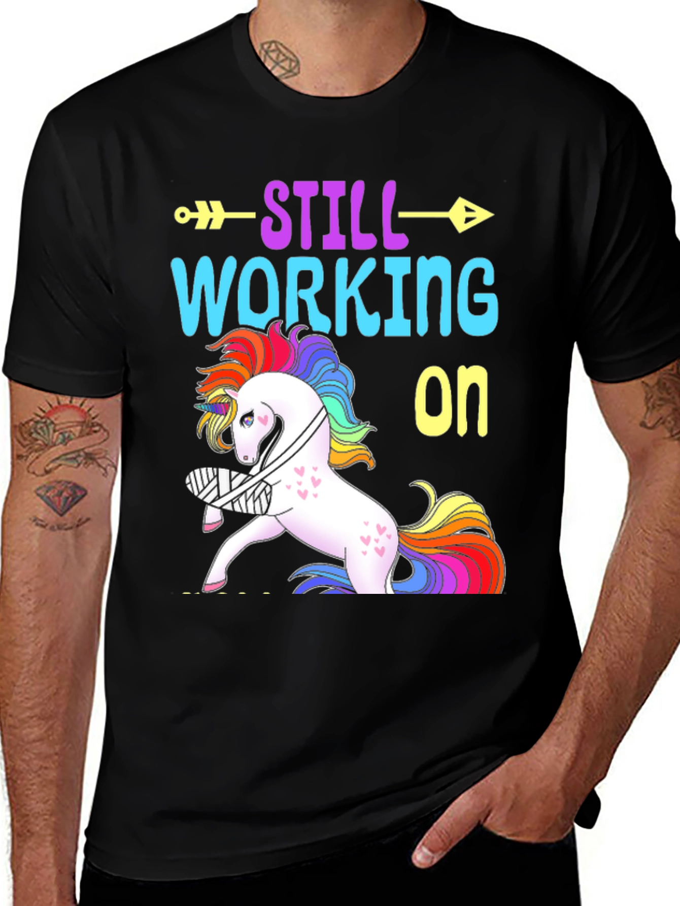Variant 26 of Still Working On Unicorn T-Shirt