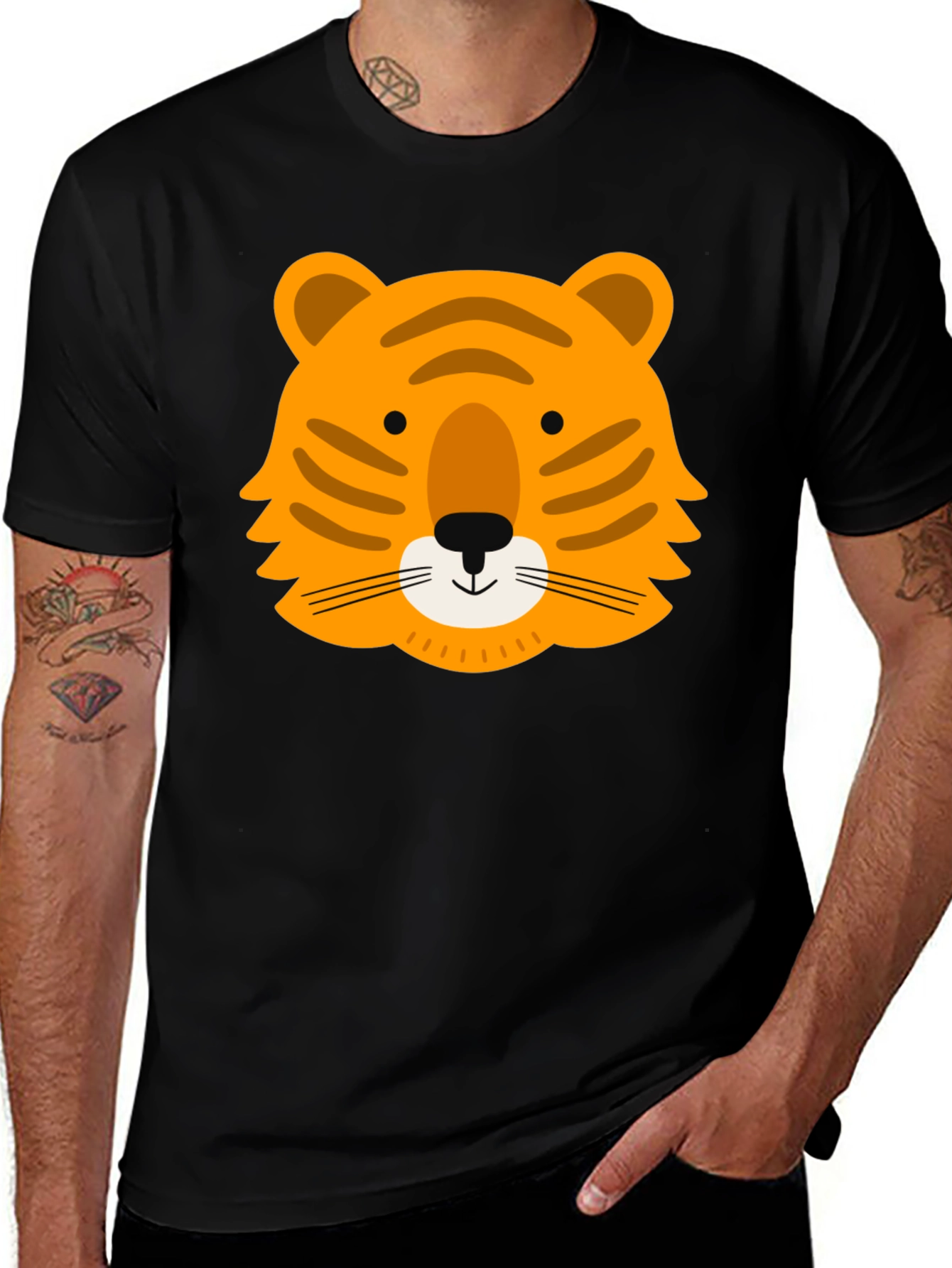 Variant 13 of Tiger Graphic Tee - Stylish Animal Print T-Shirt