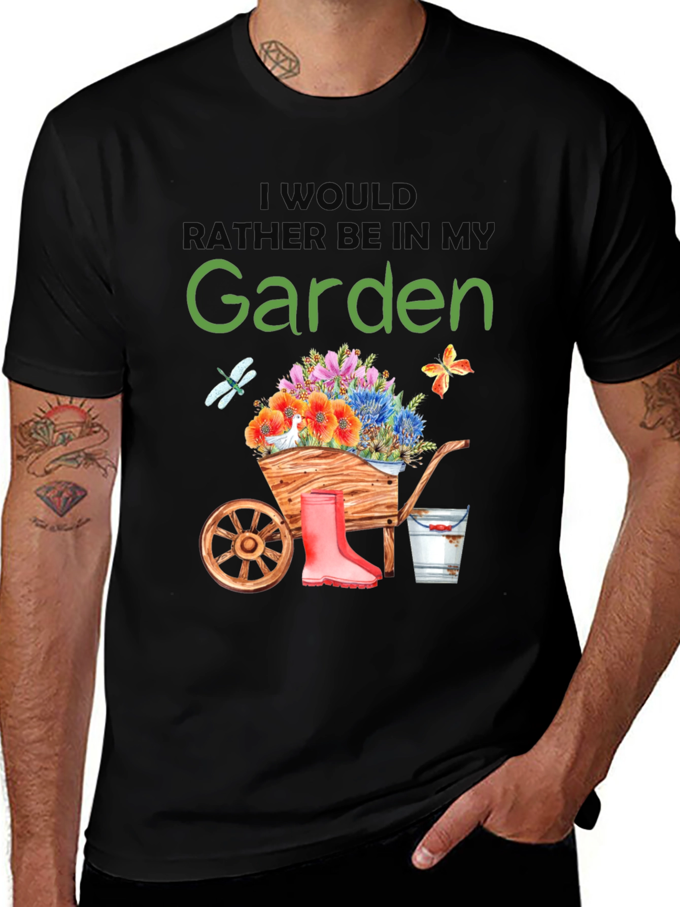 Variant 8 of Gardening T-Shirt: I'd Rather Be in My Garden