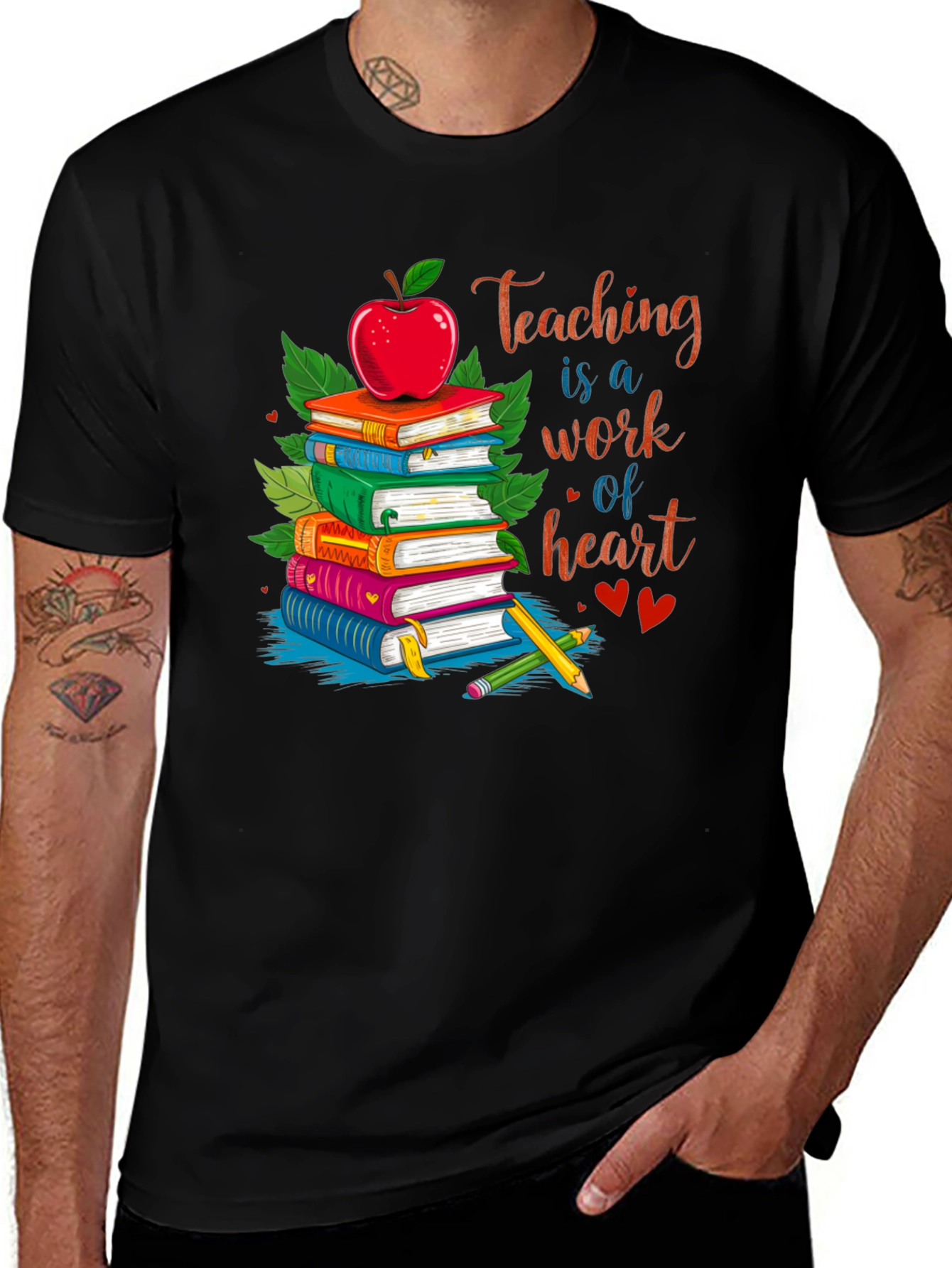 Variant 24 of Teacher's Heart T-Shirt