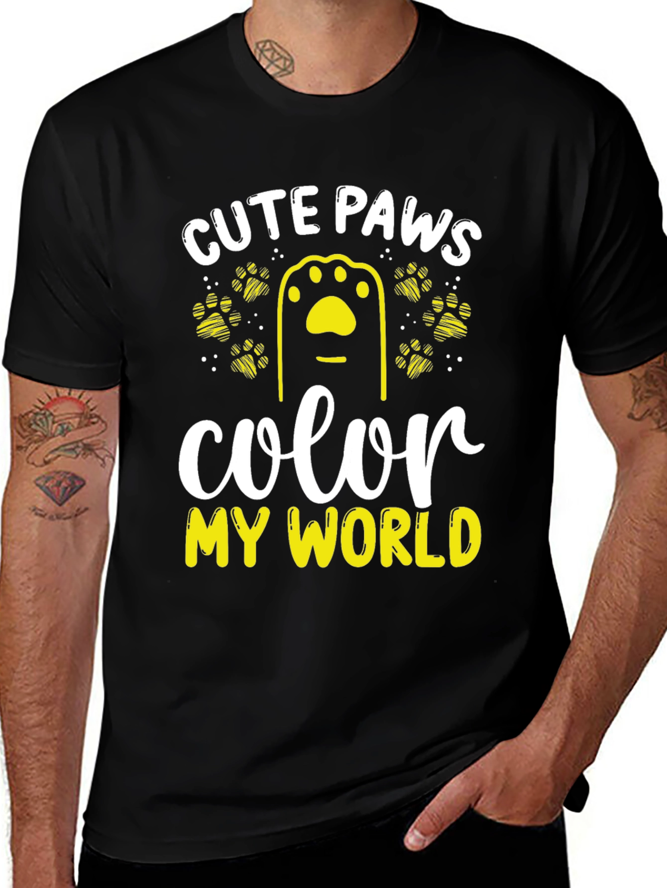 Variant 15 of Cute Paws Color My World Graphic Tee