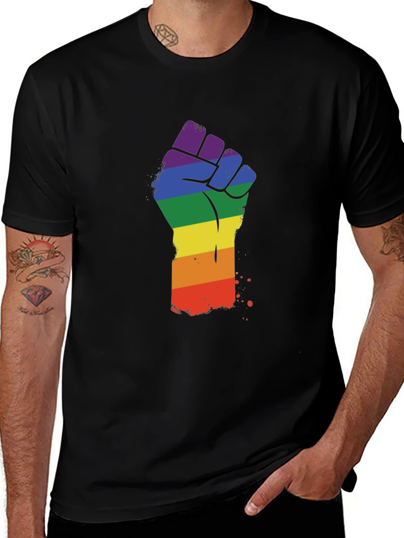 Variant 17 of Pride Fist T-Shirt - LGBTQ+ Support Apparel