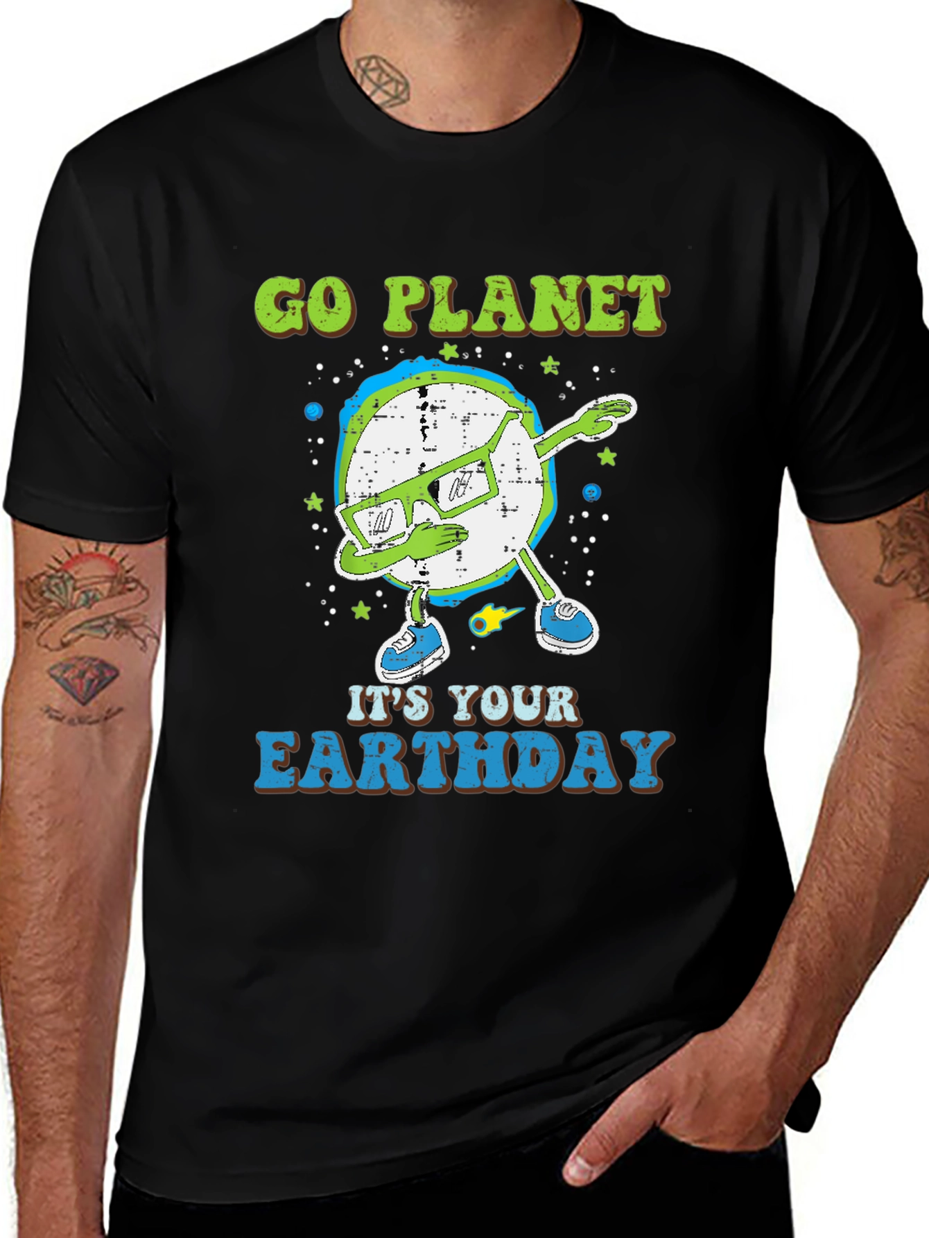 Variant 26 of Go Planet Earthday T-Shirt - Dabbing Earth