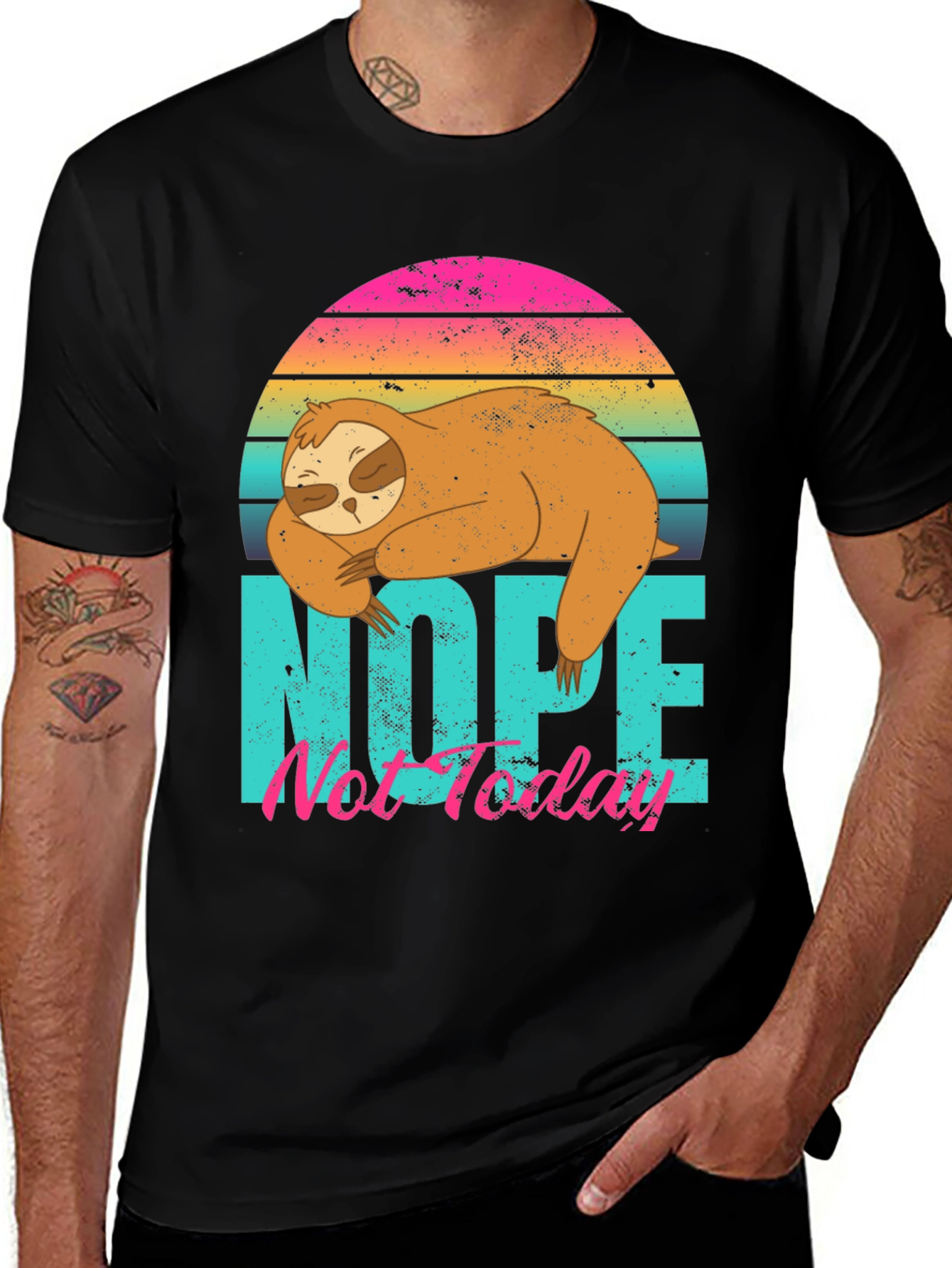 Variant 27 of Nope Not Today Sloth Graphic Tee