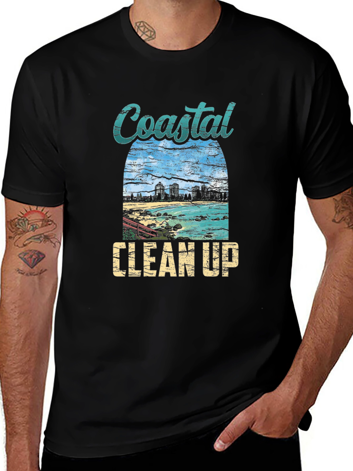 Coastal Clean Up Graphic Tee - Black