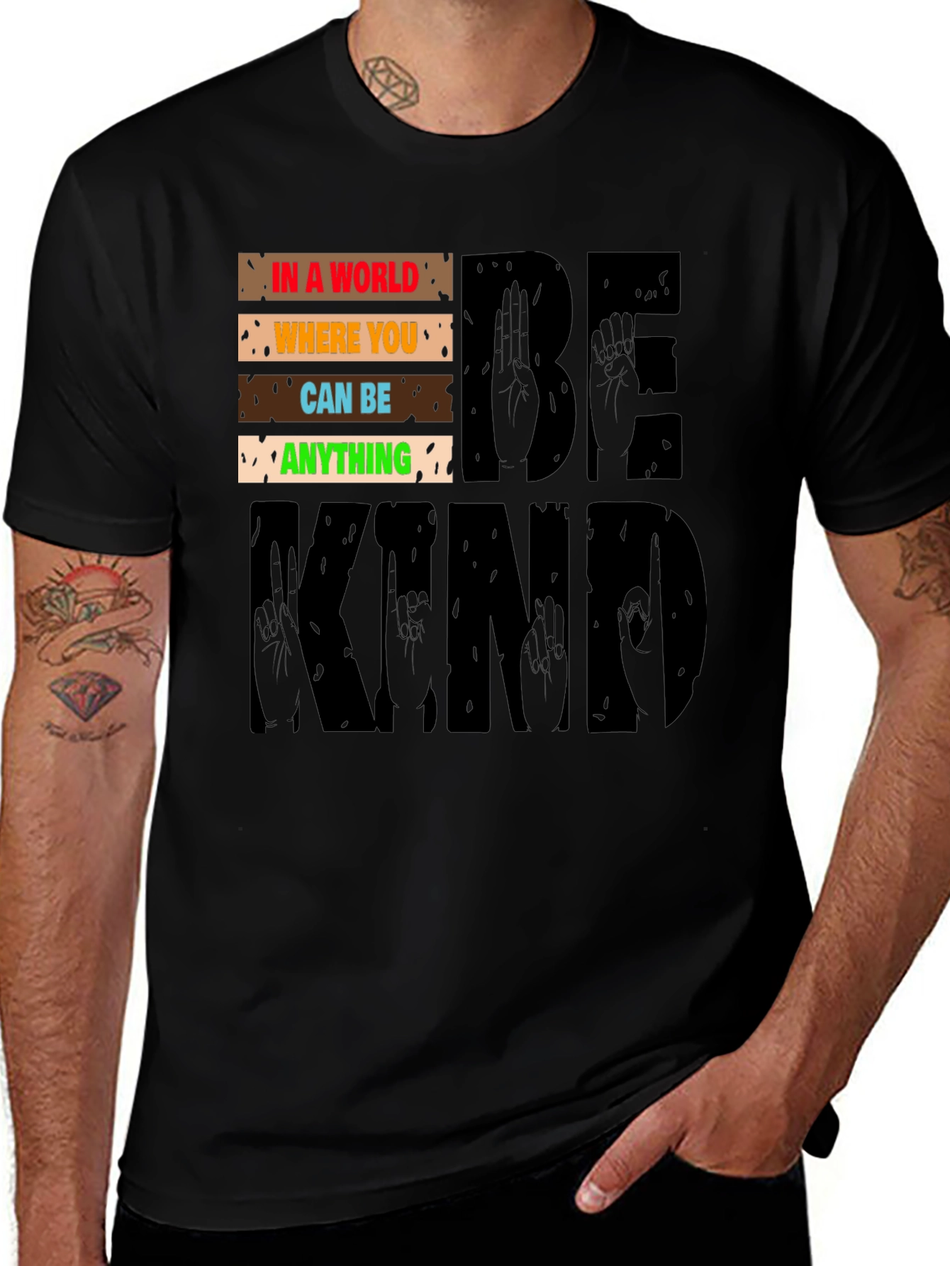 Variant 10 of Be Kind Sign Language T-Shirt