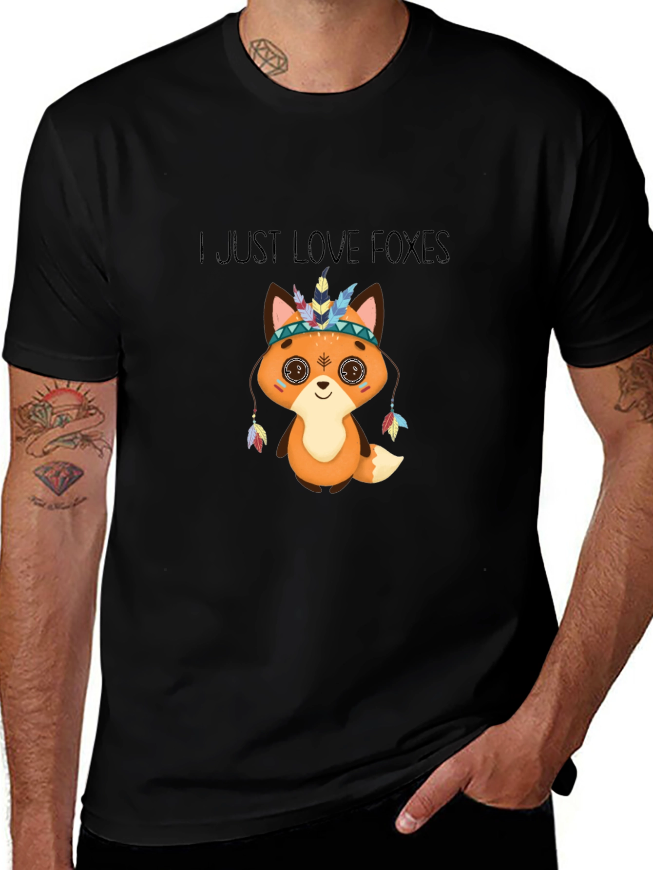 Variant 4 of Cute Fox T-Shirt - I Just Love Foxes Design