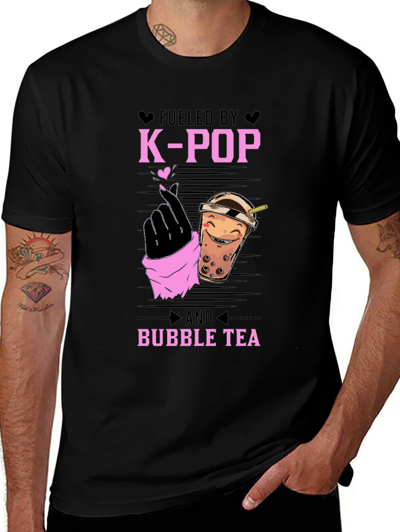 Fueled By K-Pop and Bubble Tea T-Shirt