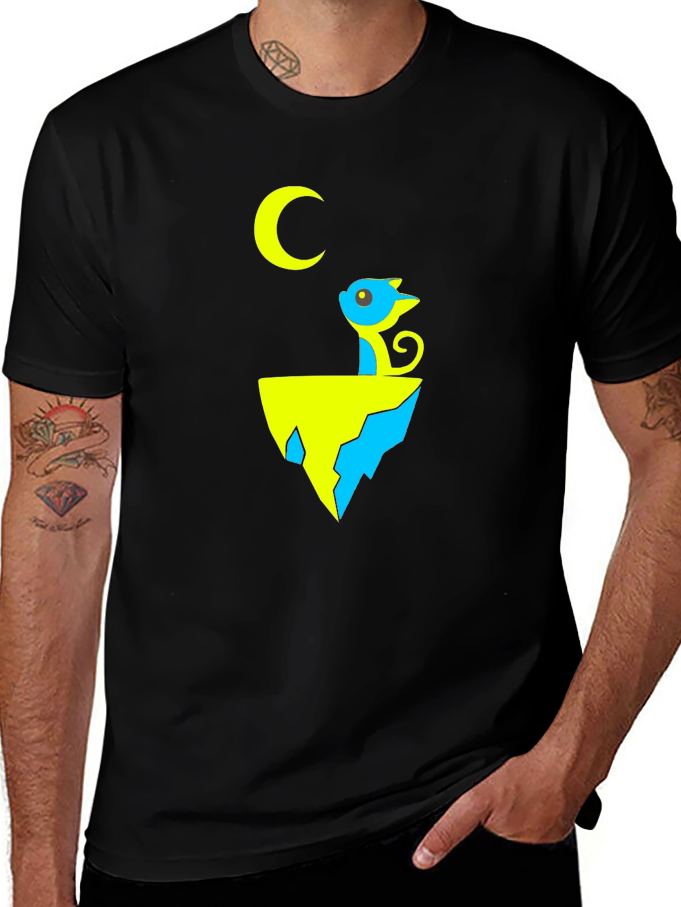 Variant 24 of Cartoon Cat Moon T-Shirt