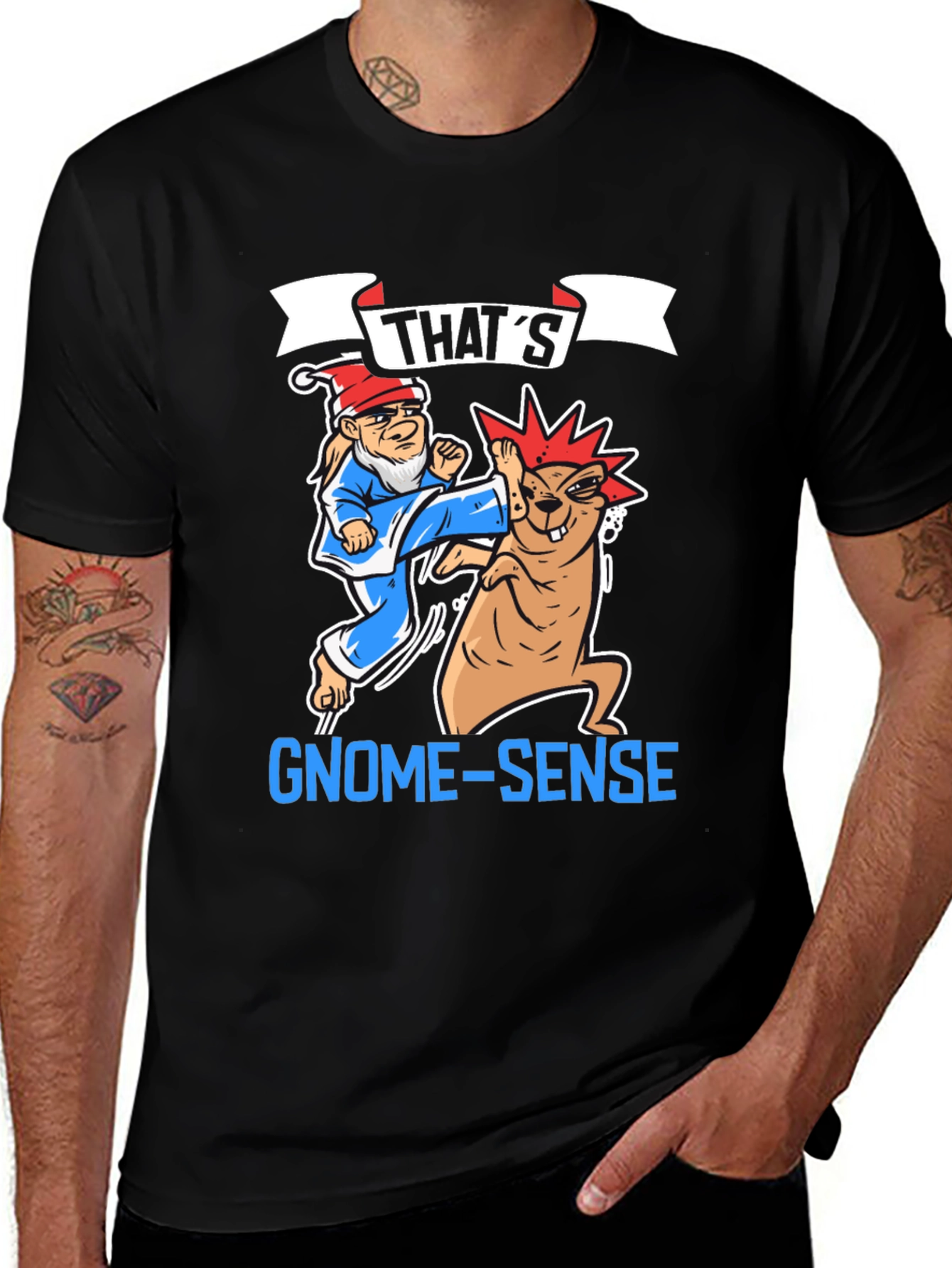 Variant 7 of Gnome-Sense Funny Graphic Tee