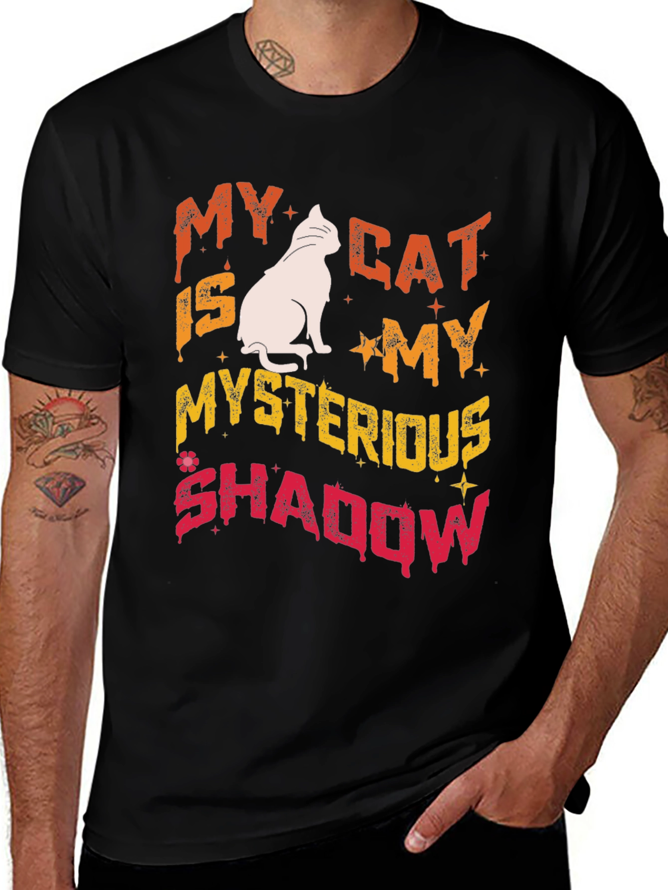 Variant 19 of My Cat Is My Mysterious Shadow T-Shirt
