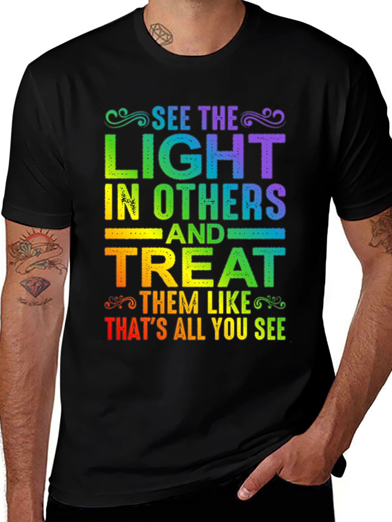 Variant 29 of Rainbow See The Light Graphic T-Shirt