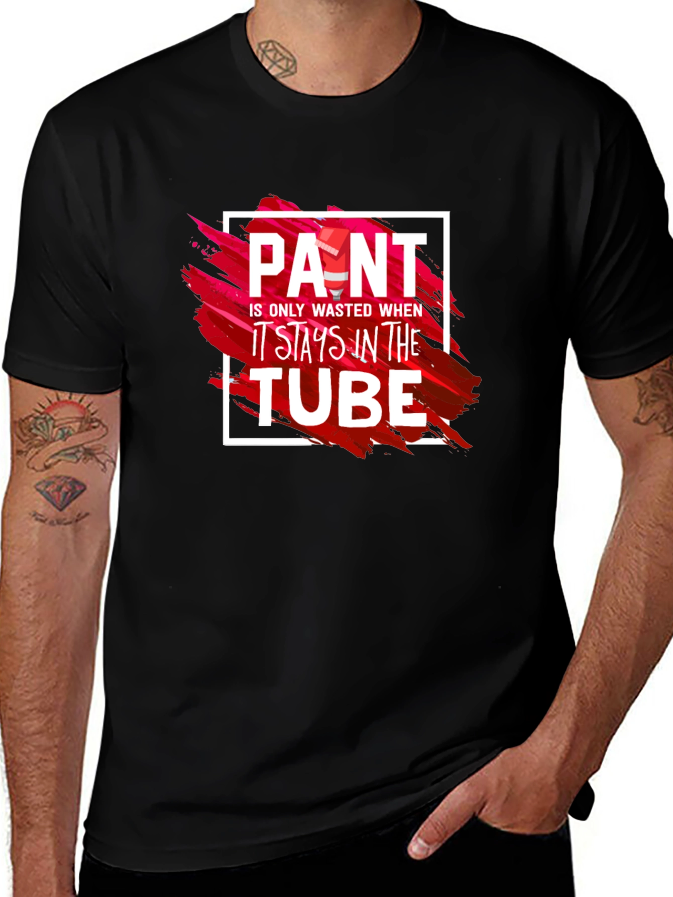 Variant 4 of Paint Wasted in Tube Graphic Tee
