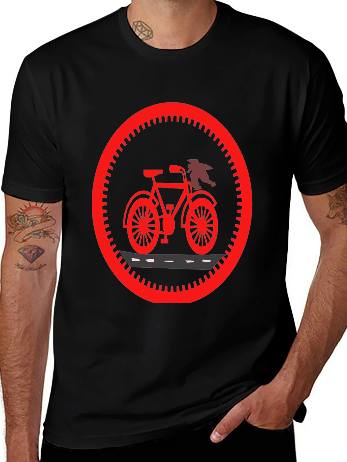 Variant 25 of Red Bicycle Graphic Tee