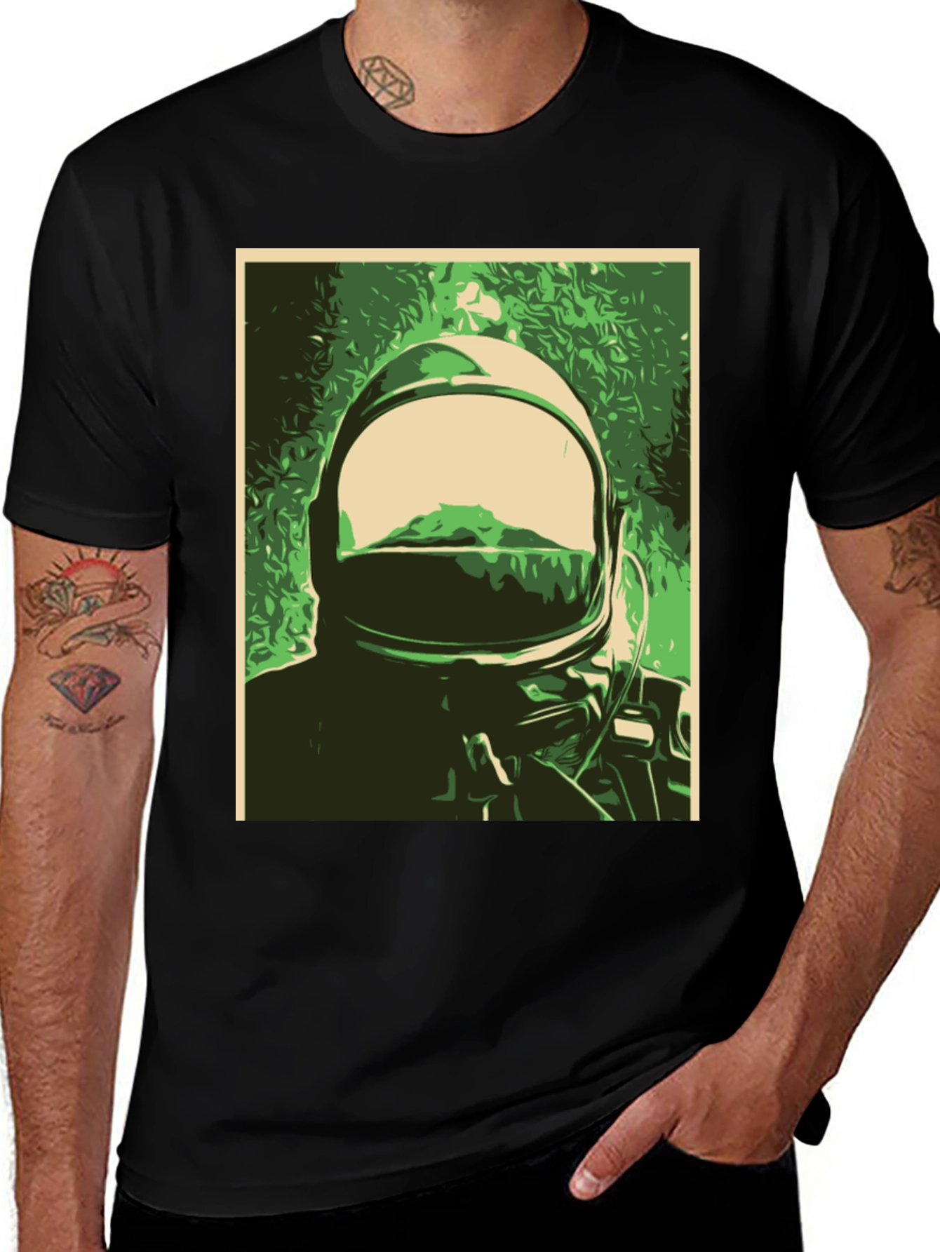 Astronaut Graphic Print T-Shirt - Space Explorer Tee