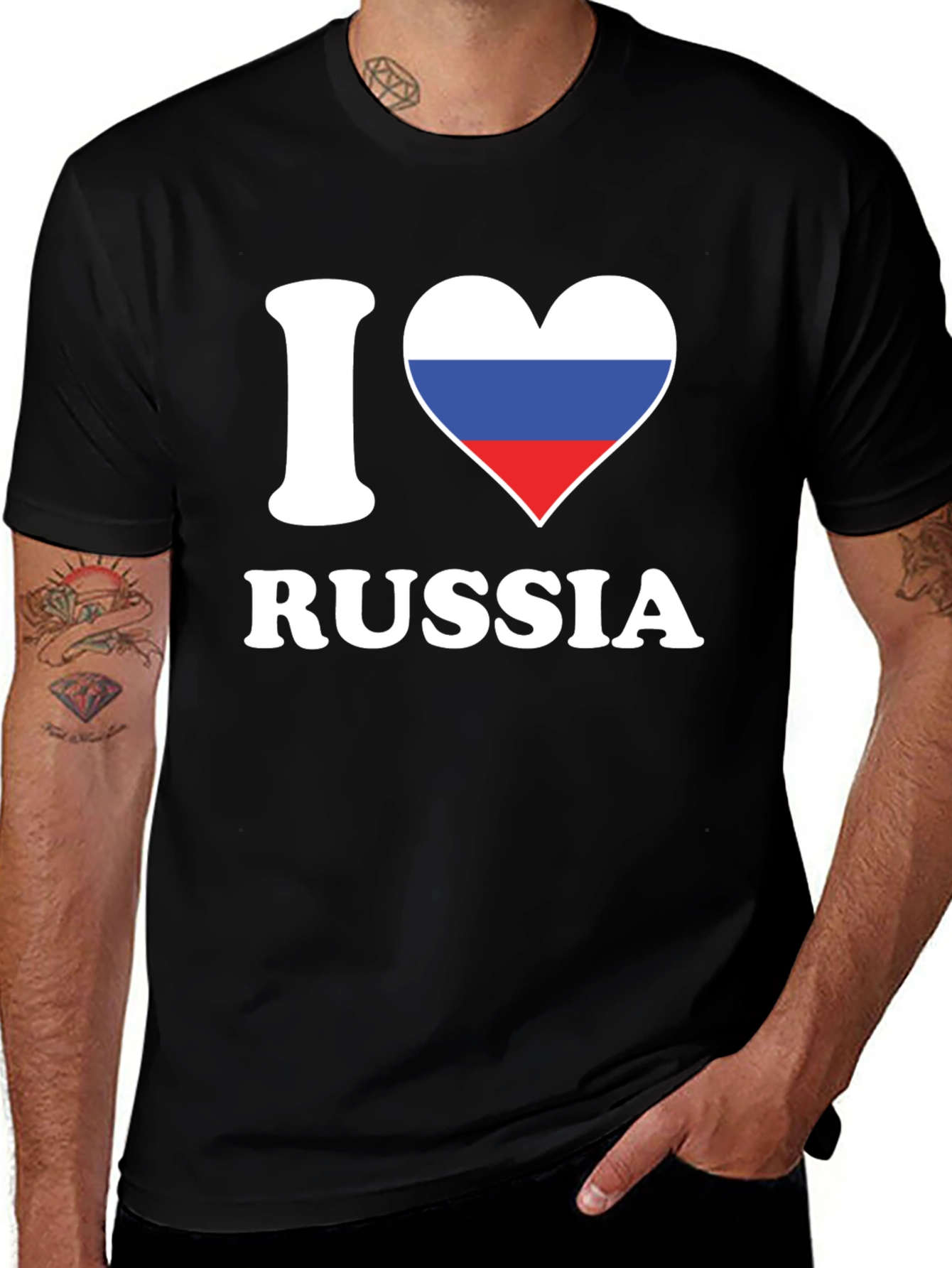 I Love Russia T-Shirt - Black