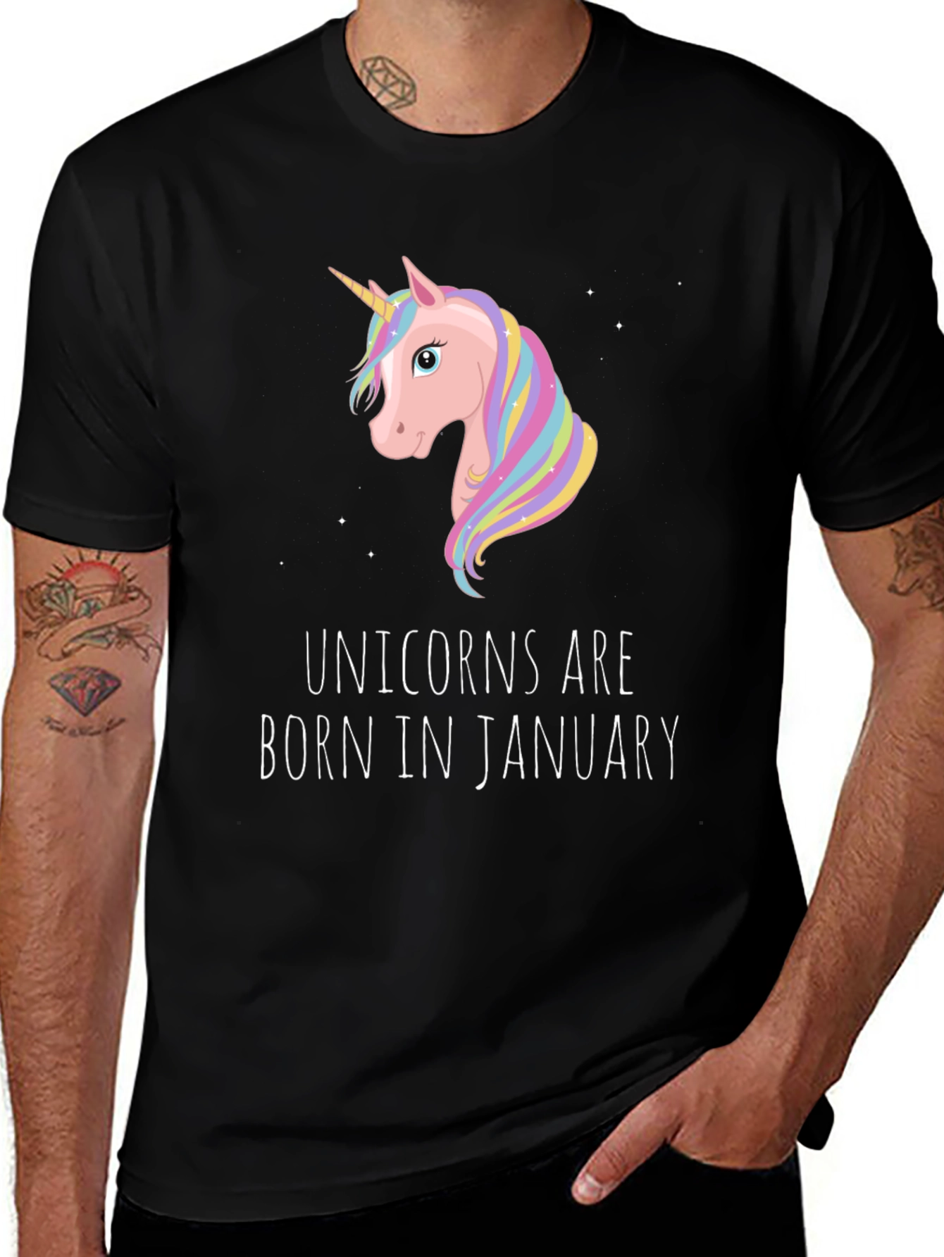 Variant 23 of Unicorns Are Born in January T-Shirt