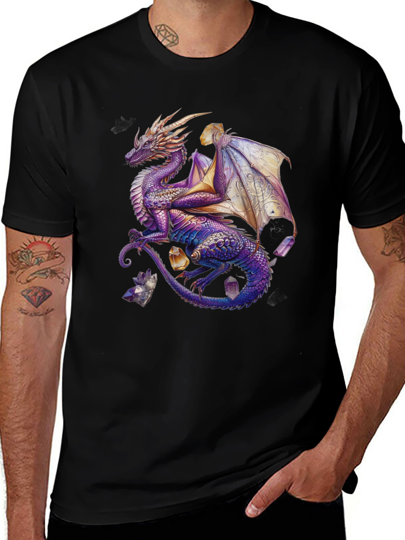 Mystic Dragon Graphic Tee - Fantasy Style