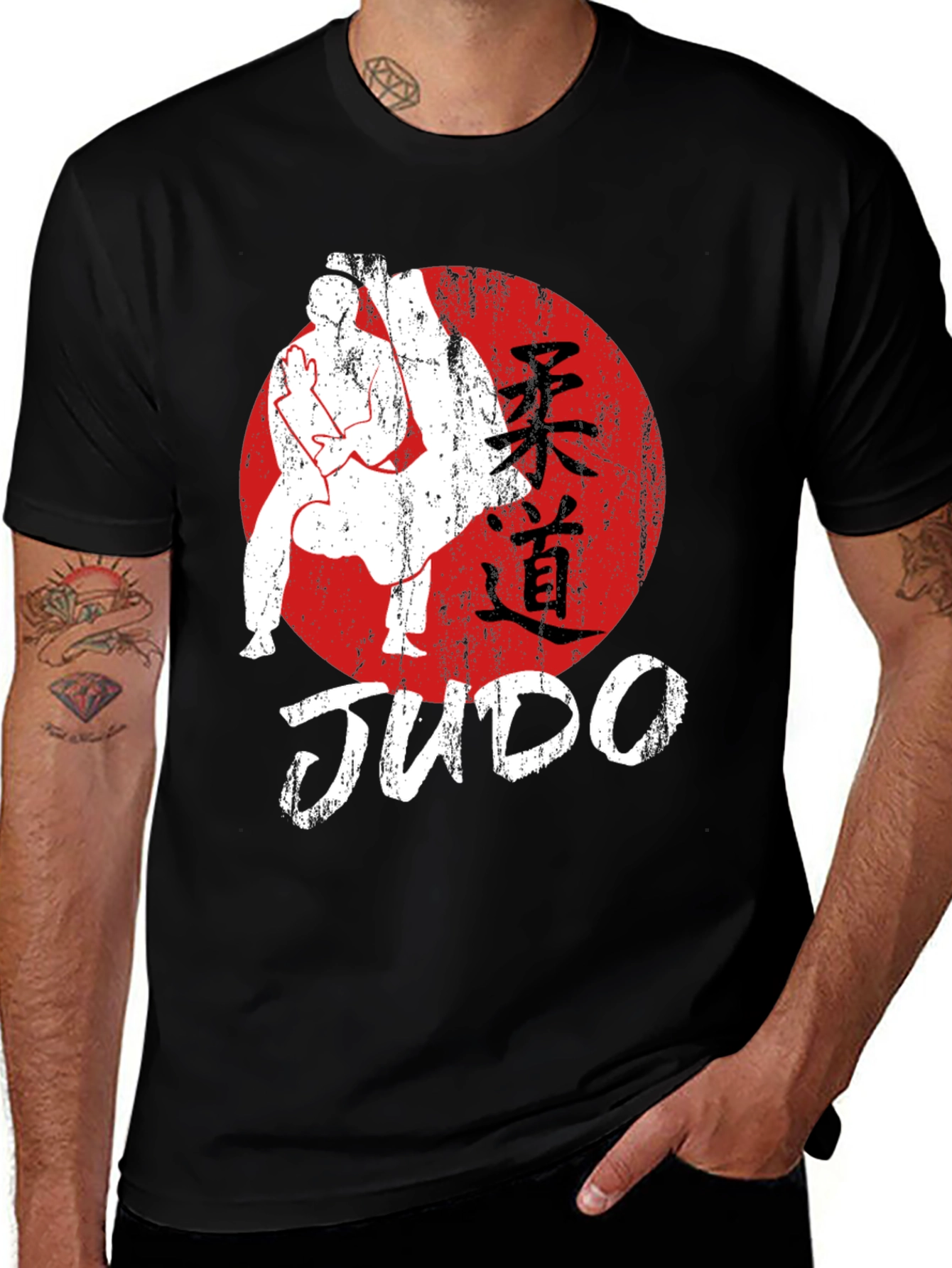 Judo Martial Arts Black T-Shirt