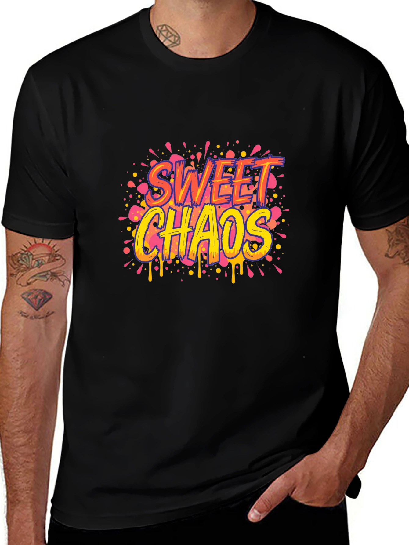 Variant 18 of Sweet Chaos Graphic T-Shirt - Black