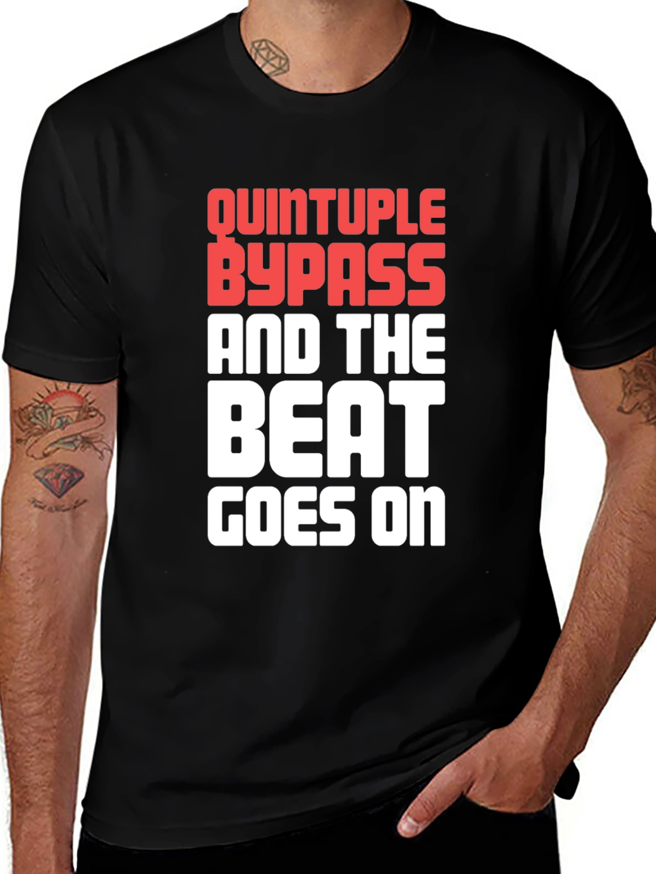 Variant 10 of Quintruple Bypass Beat Goes On Graphic Tee