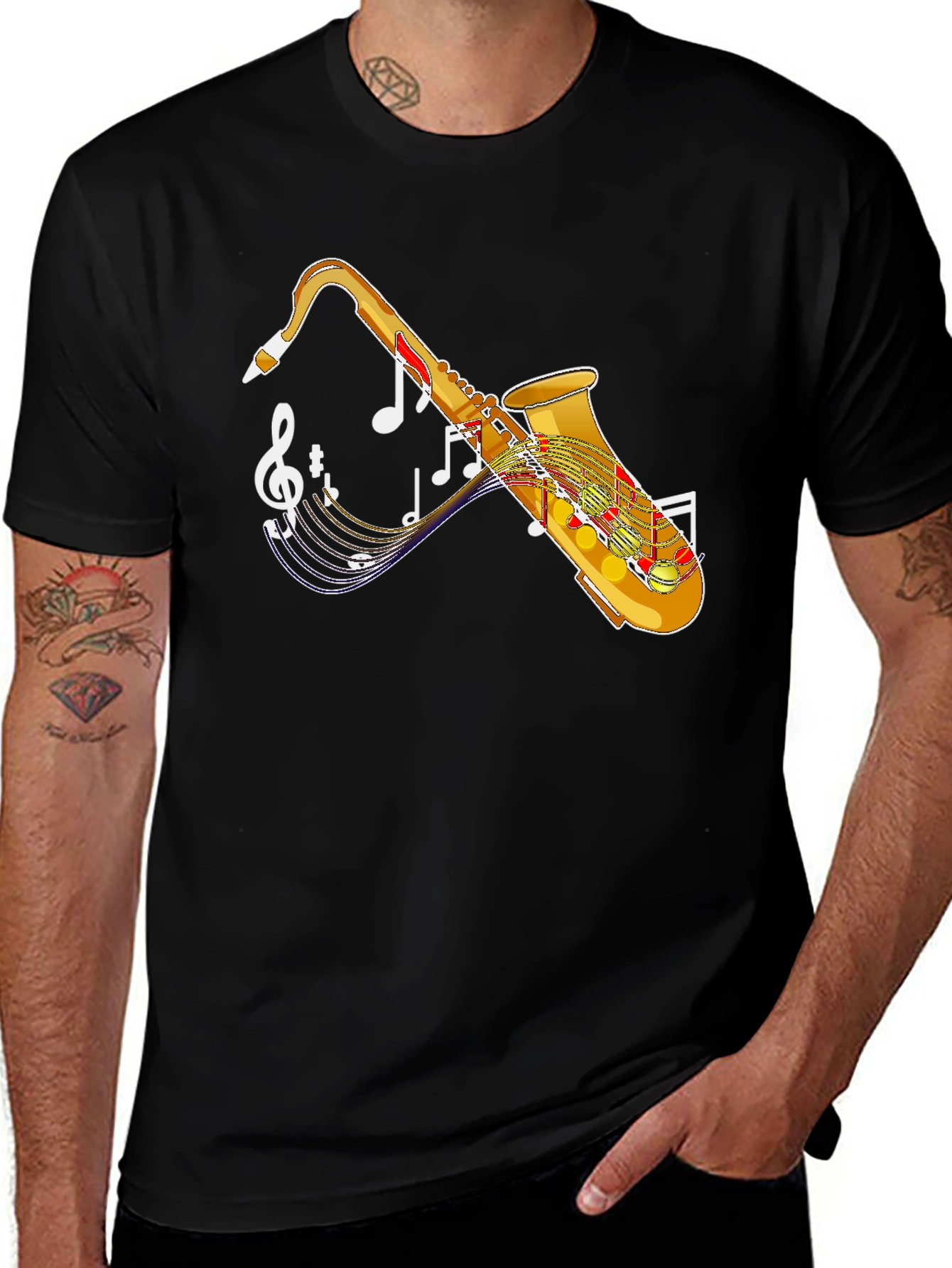 Variant 23 of Saxophone Music Note T-Shirt