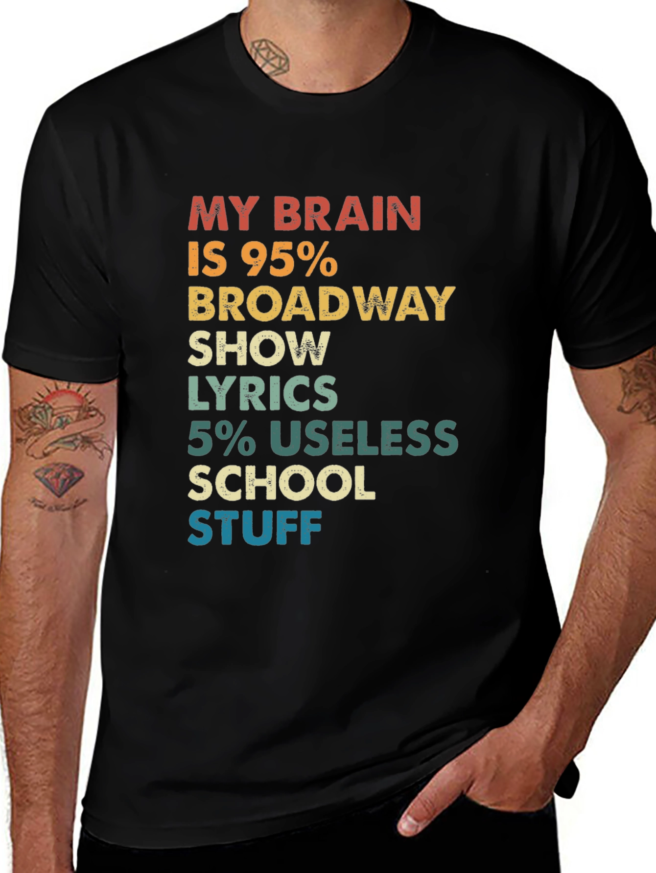 Variant 20 of Broadway Show Lyrics T-Shirt