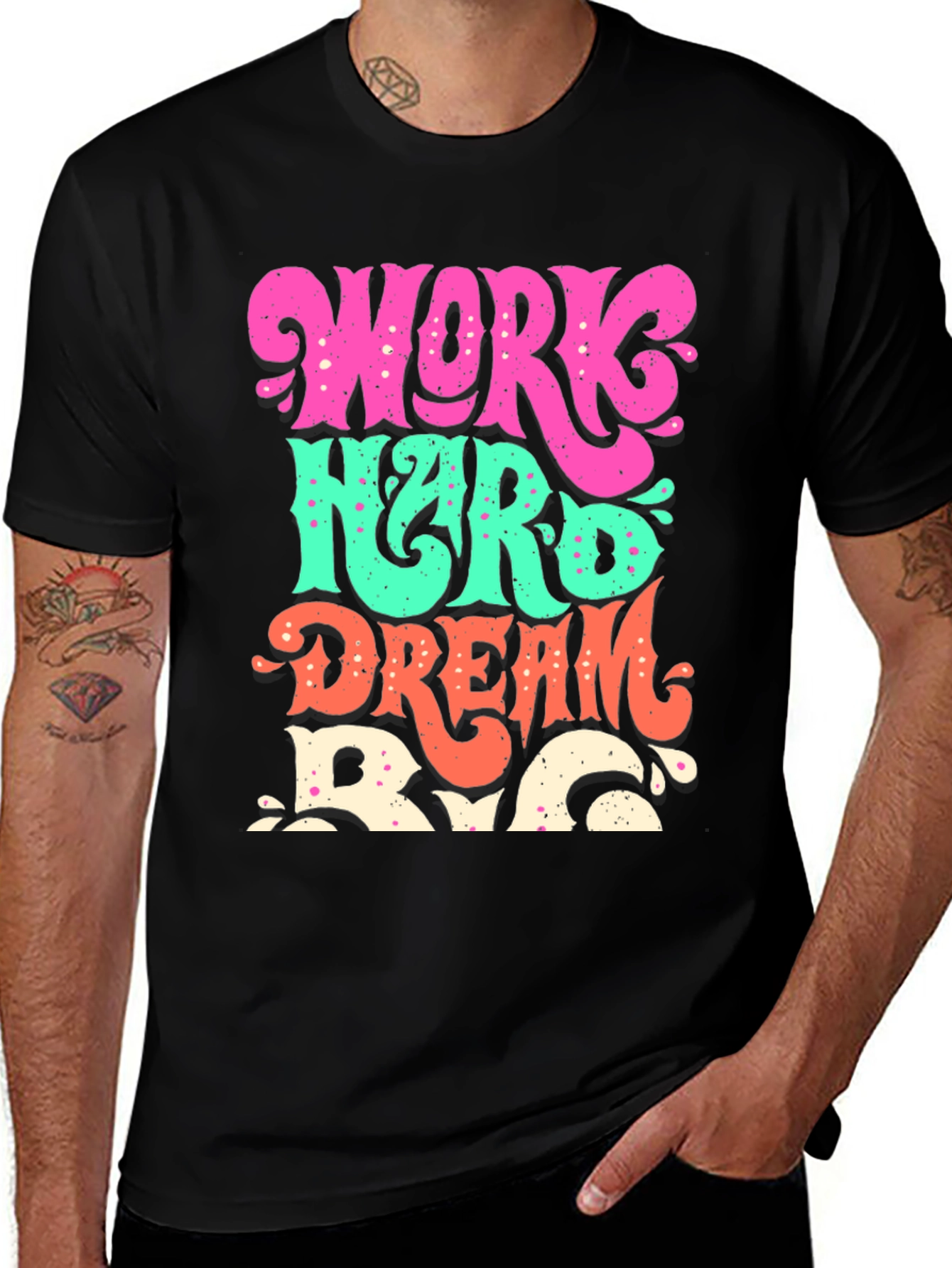 Variant 9 of Work Hard Dream Big Graphic Tee