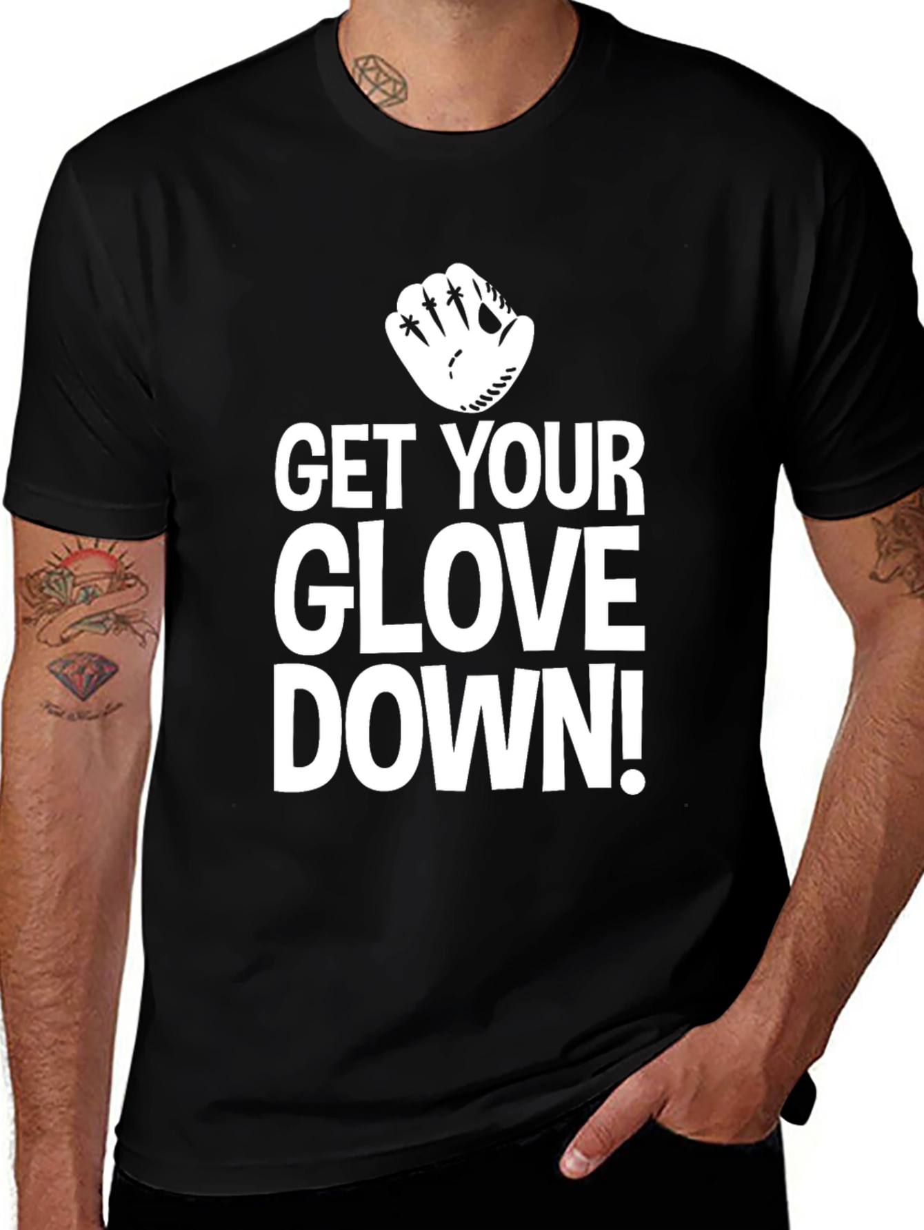 Variant 2 of Get Your Glove Down Baseball T-Shirt