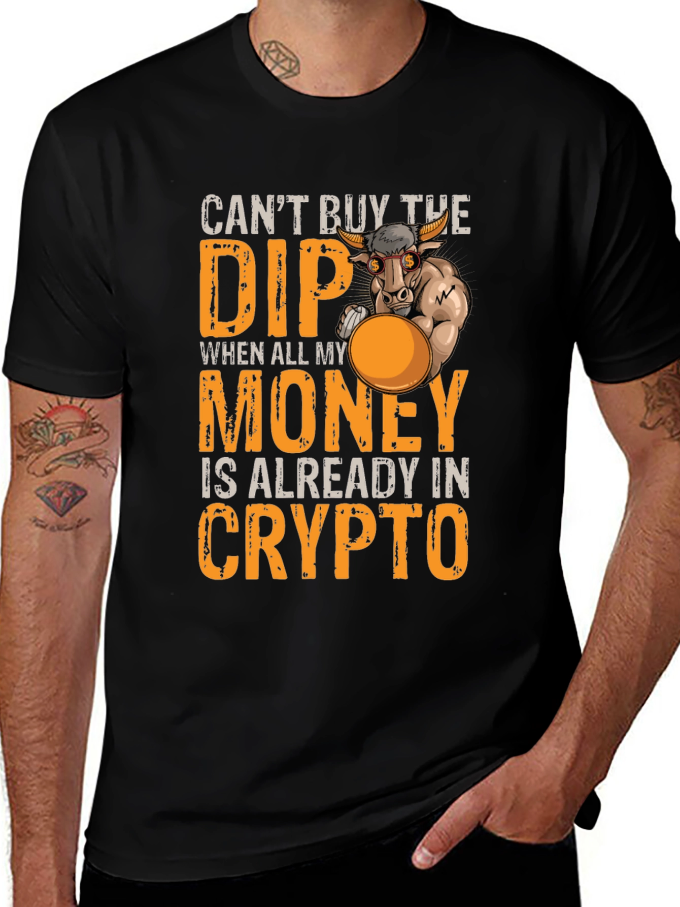 Variant 3 of Crypto Bull T-Shirt - Can't Buy the Dip