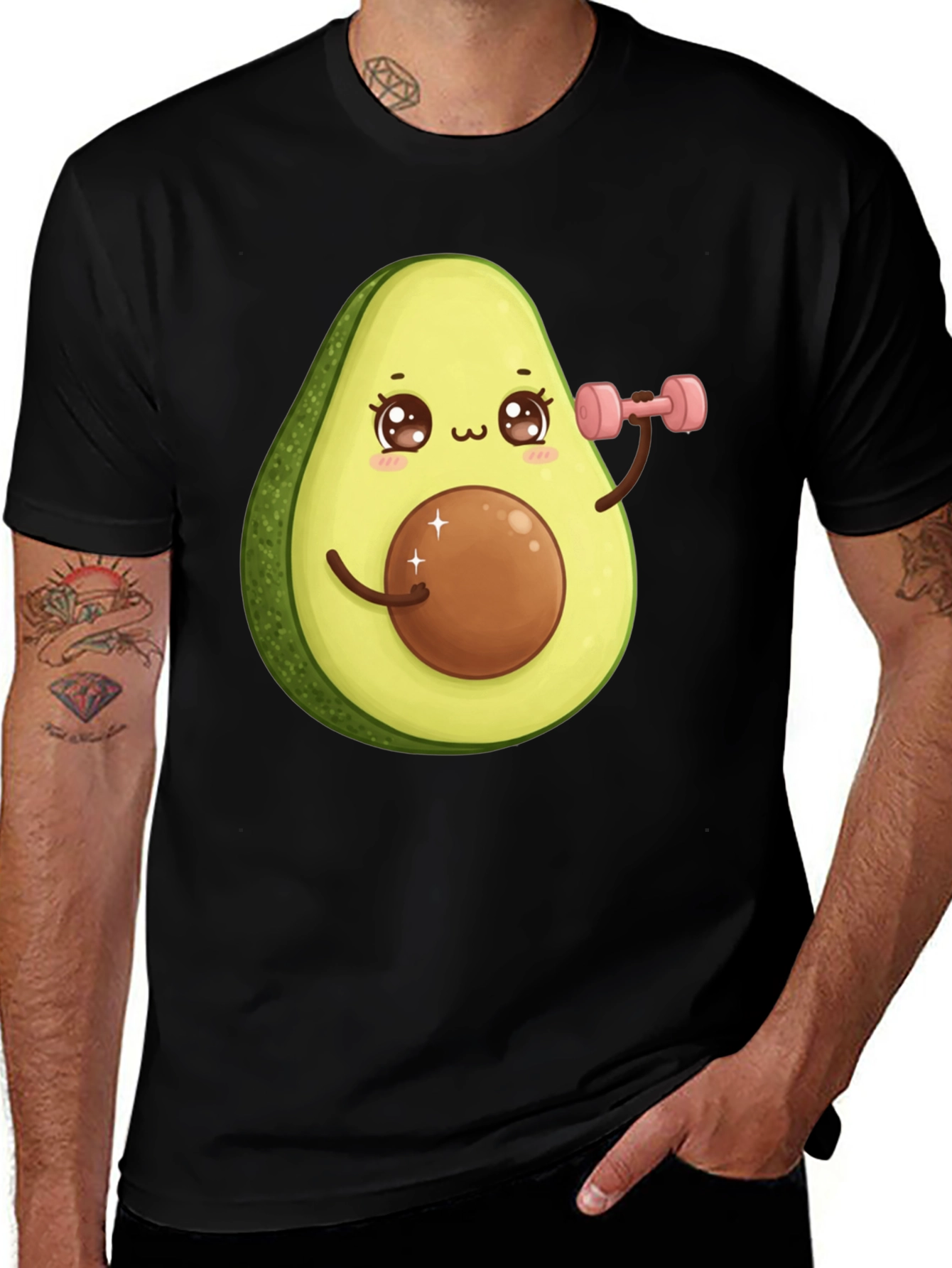 Variant 22 of Avocado Workout T-Shirt - Funny Gym Tee