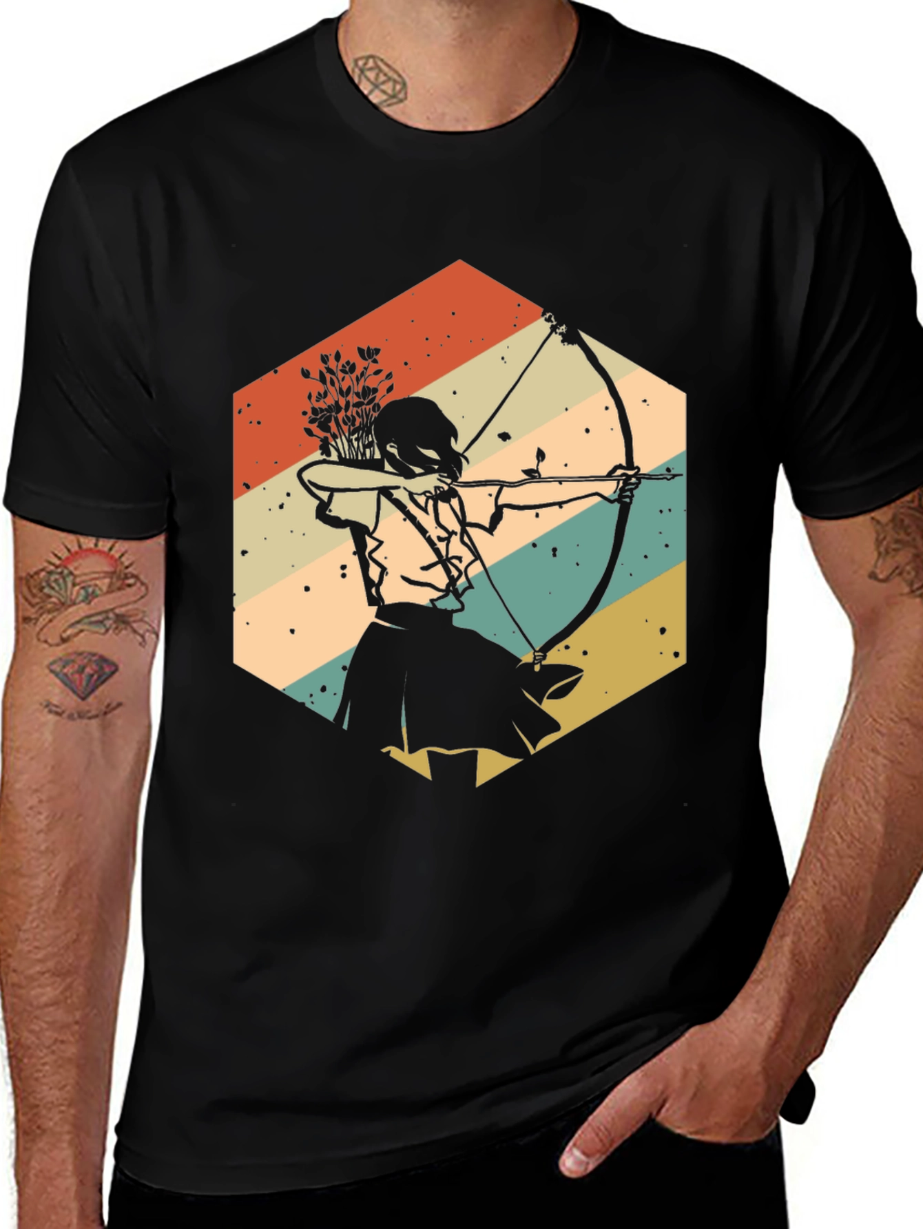 Variant 22 of Archery Retro Graphic T-Shirt