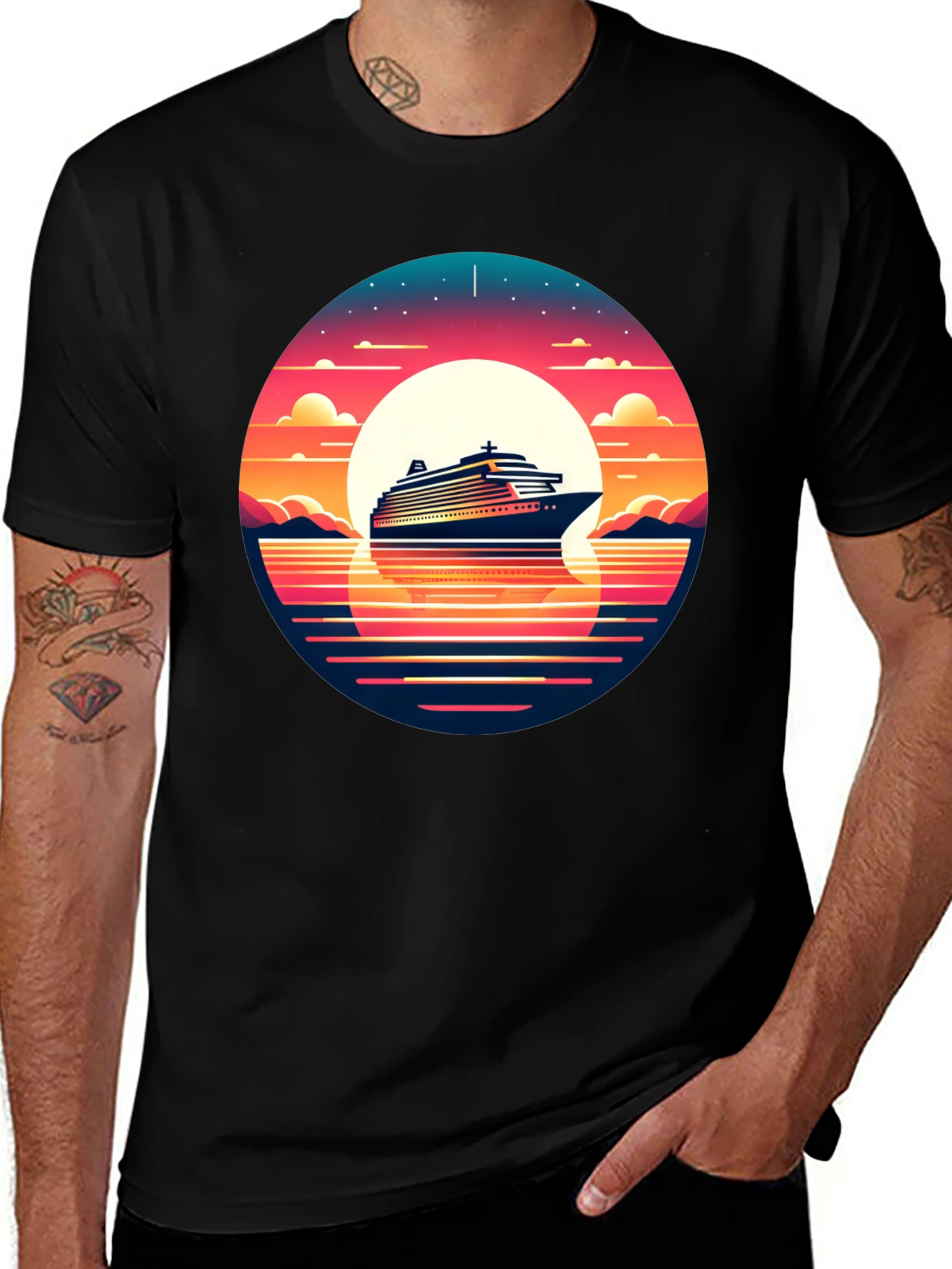 Variant 14 of Sunset Cruise Graphic Tee