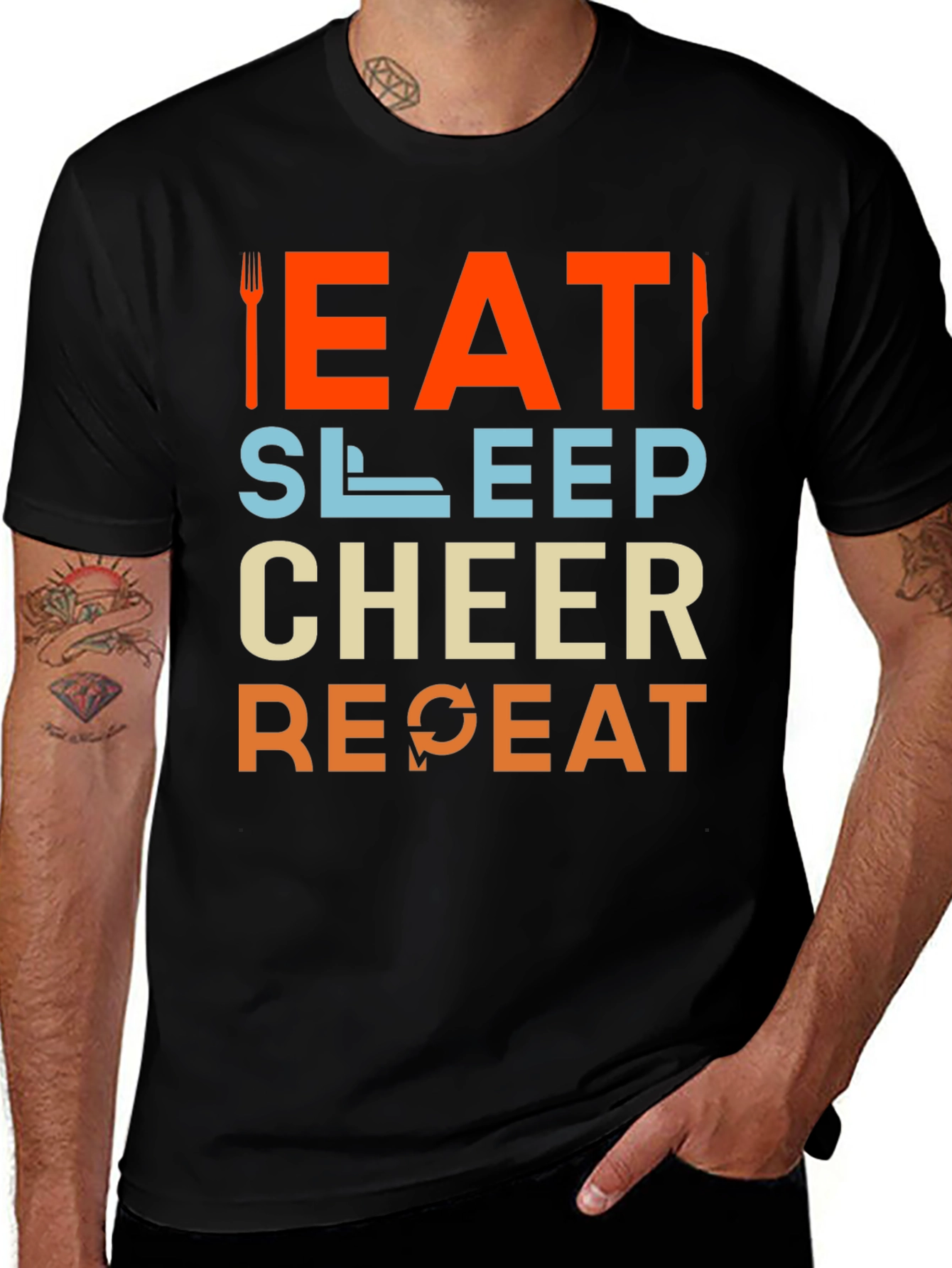 Eat Sleep Cheer Repeat T-Shirt