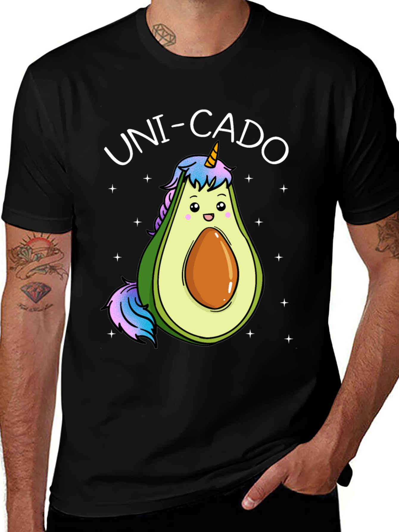 Uni-Cado Avocado Unicorn Graphic T-Shirt