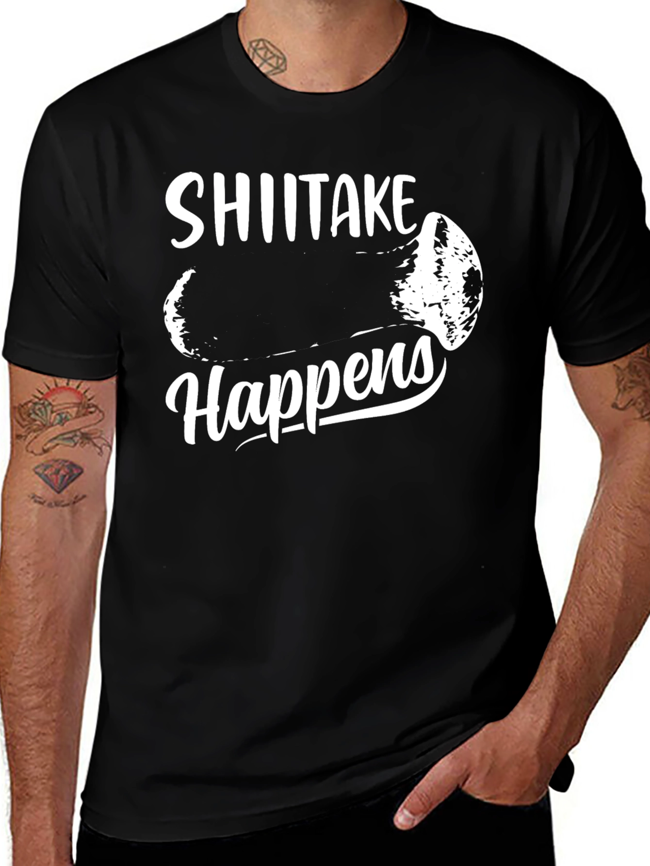 Shiitake Happens T-Shirt - Funny Mushroom Pun Tee