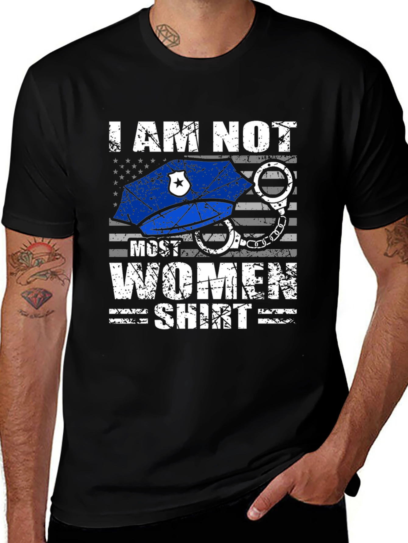 Variant 23 of I Am Not Most Women Shirt - Law Enforcement